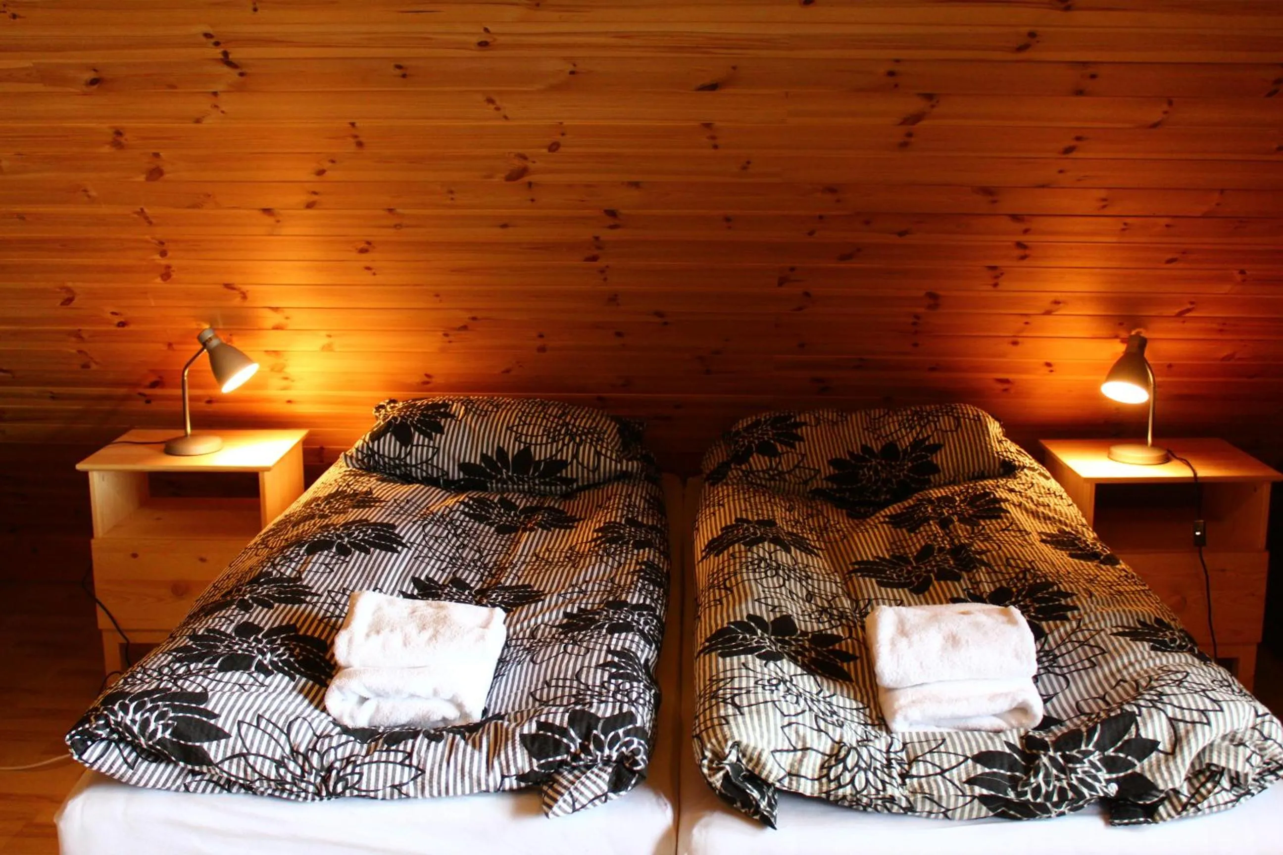 Bedroom, Bed in Akureyri Log Cottage