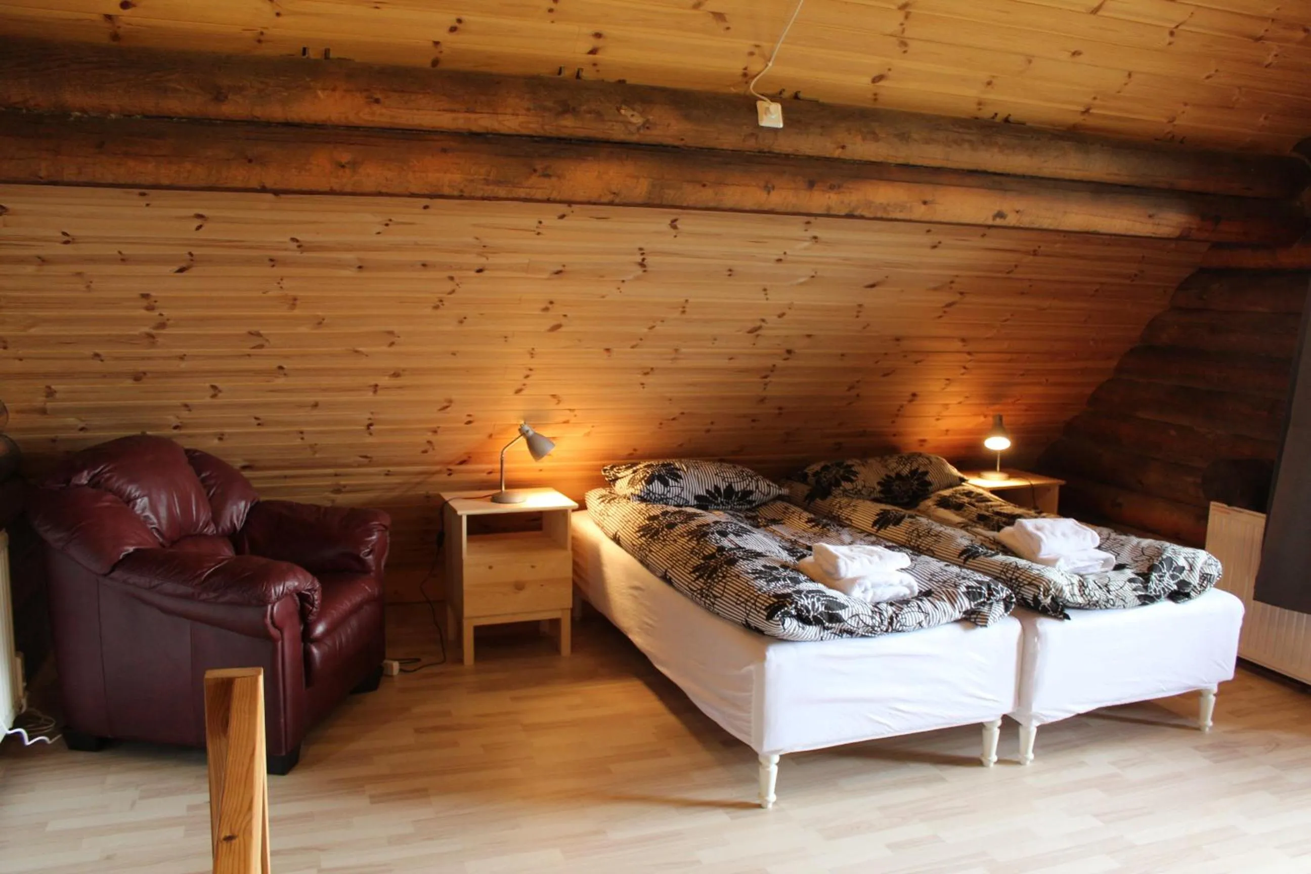 Bedroom in Akureyri Log Cottage