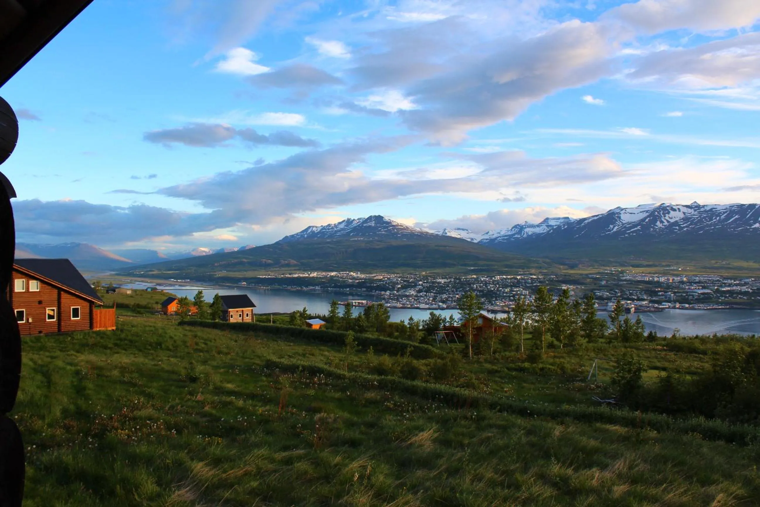 City view in Akureyri Log Cottage