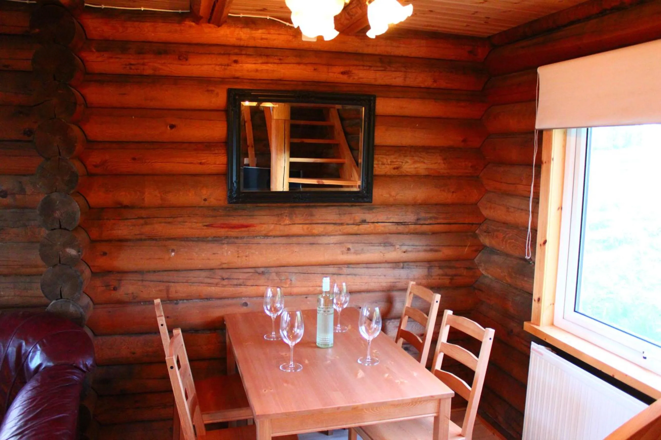 Living room in Akureyri Log Cottage