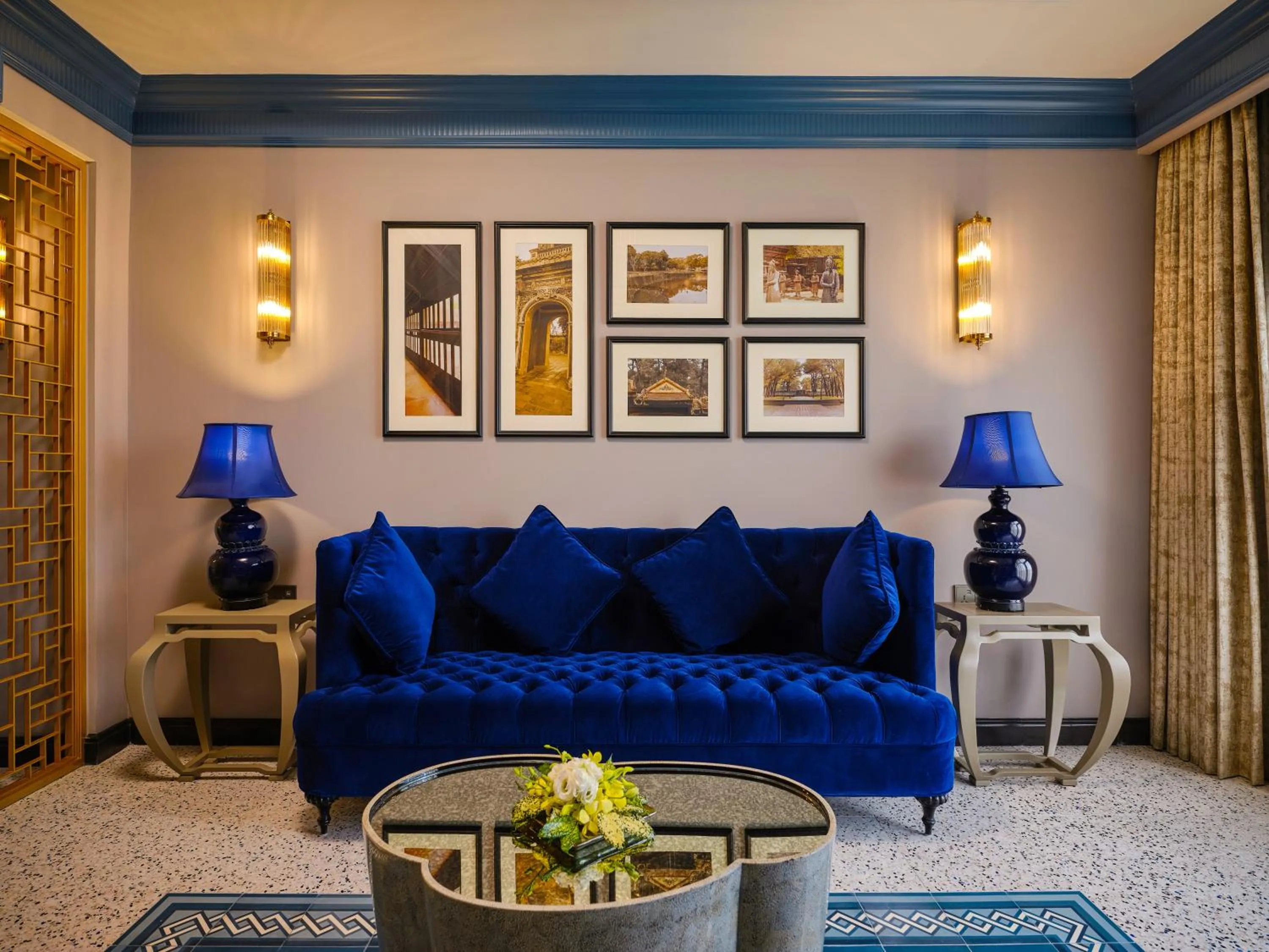 Living room in Silk Path Grand Hue Hotel