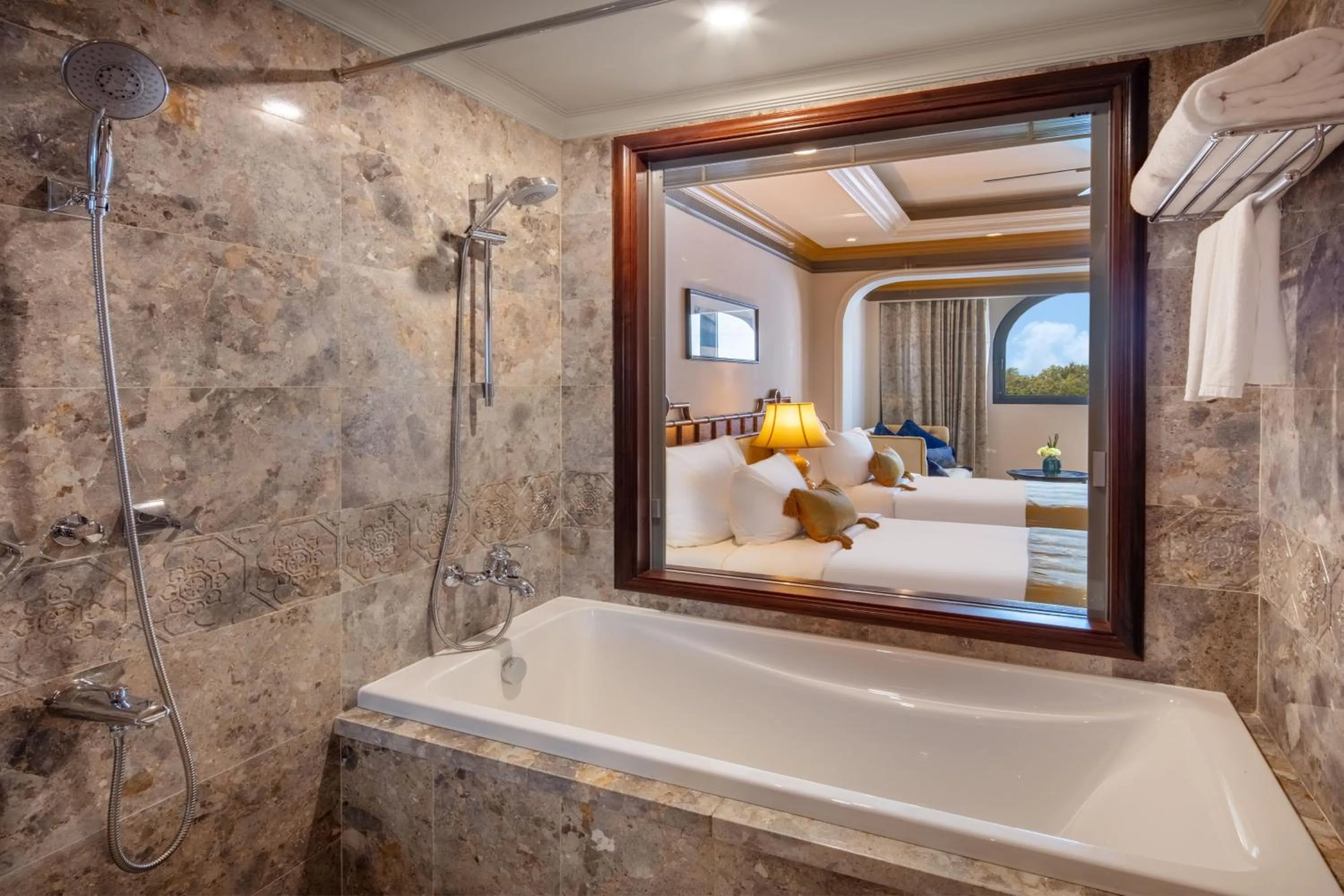 Bathroom in Silk Path Grand Hue Hotel