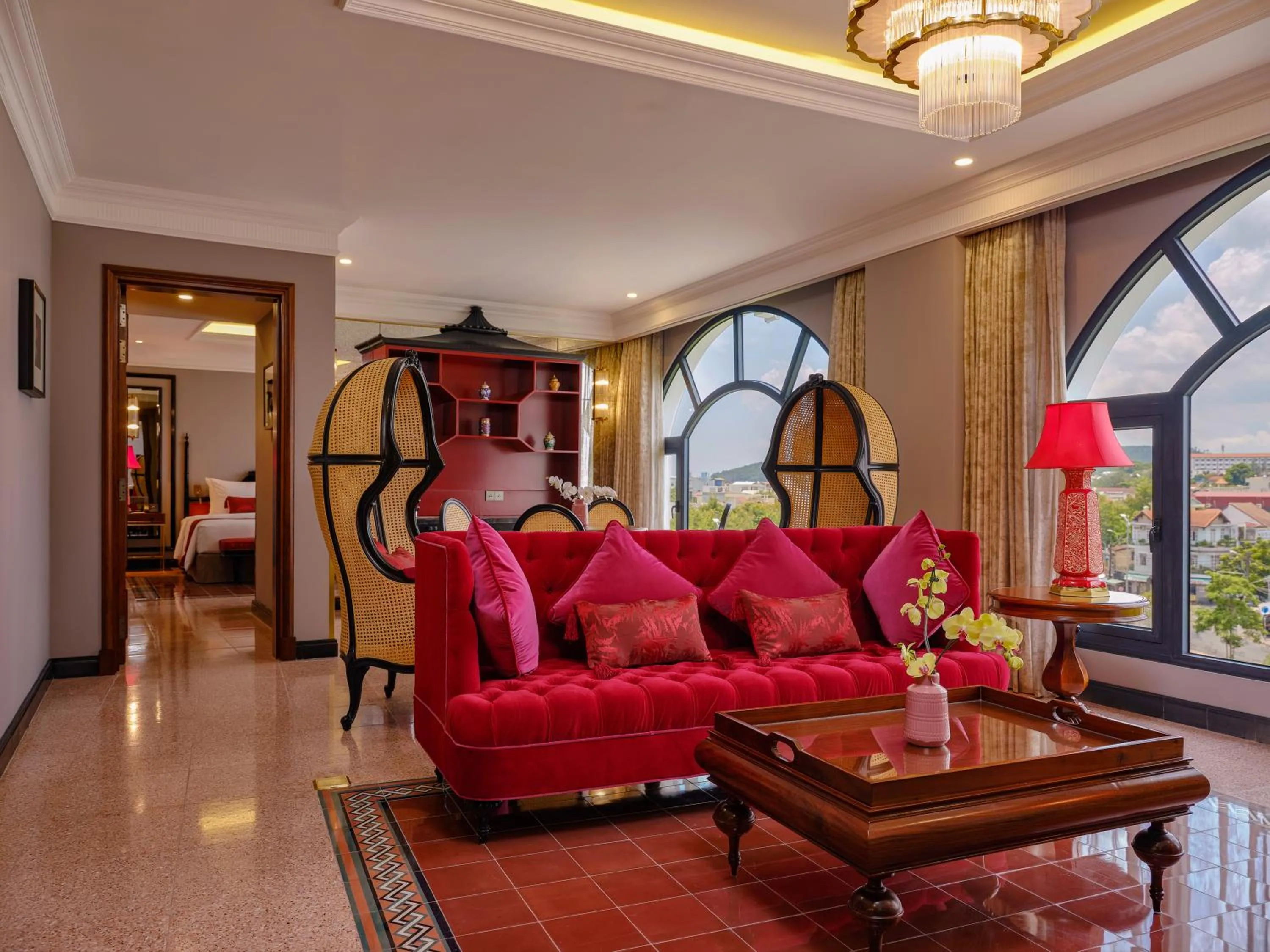 Living room in Silk Path Grand Hue Hotel