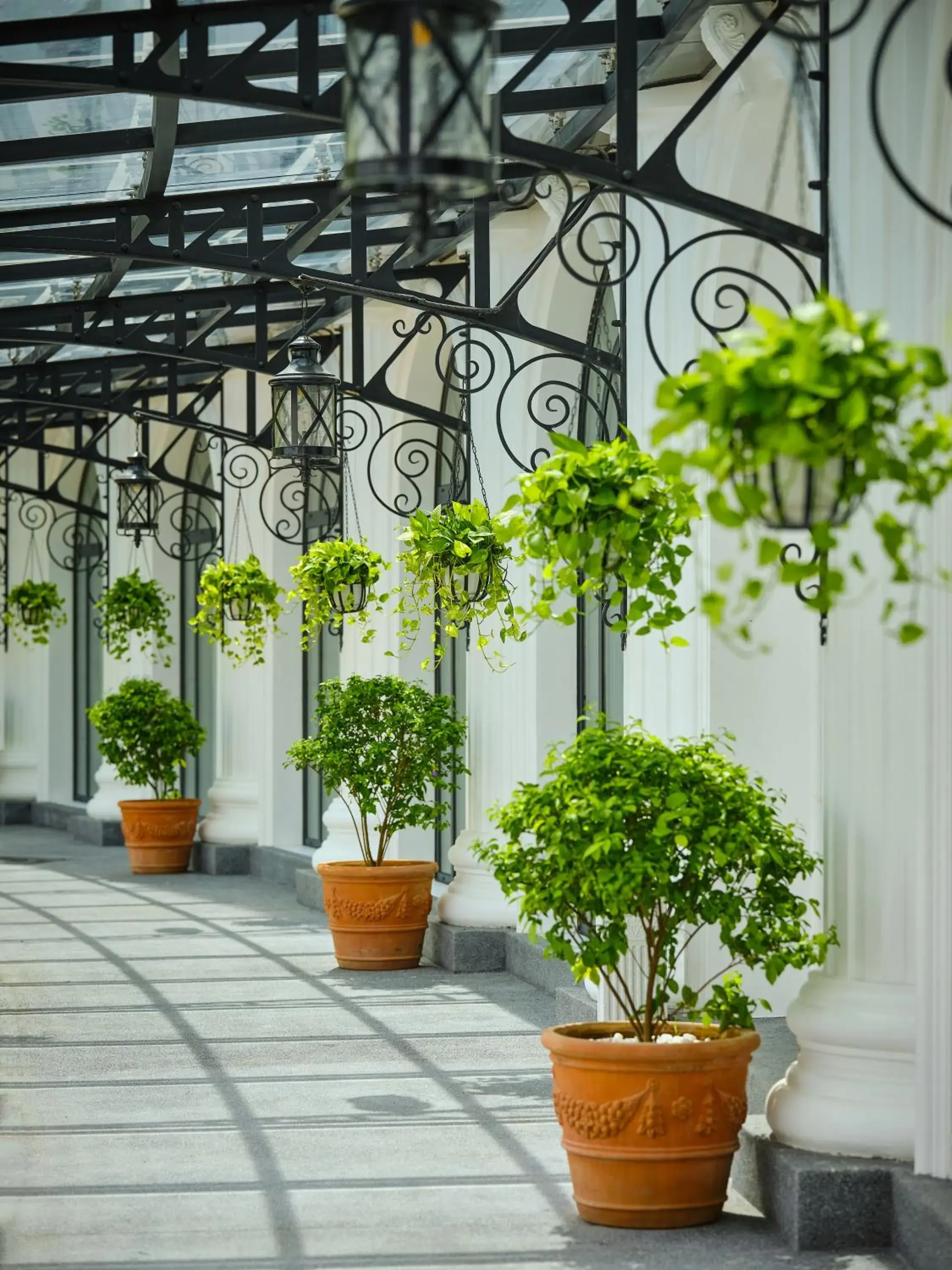 Inner courtyard view in Silk Path Grand Hue Hotel Inner courtyard view in Silk Path Grand Hue Hotel