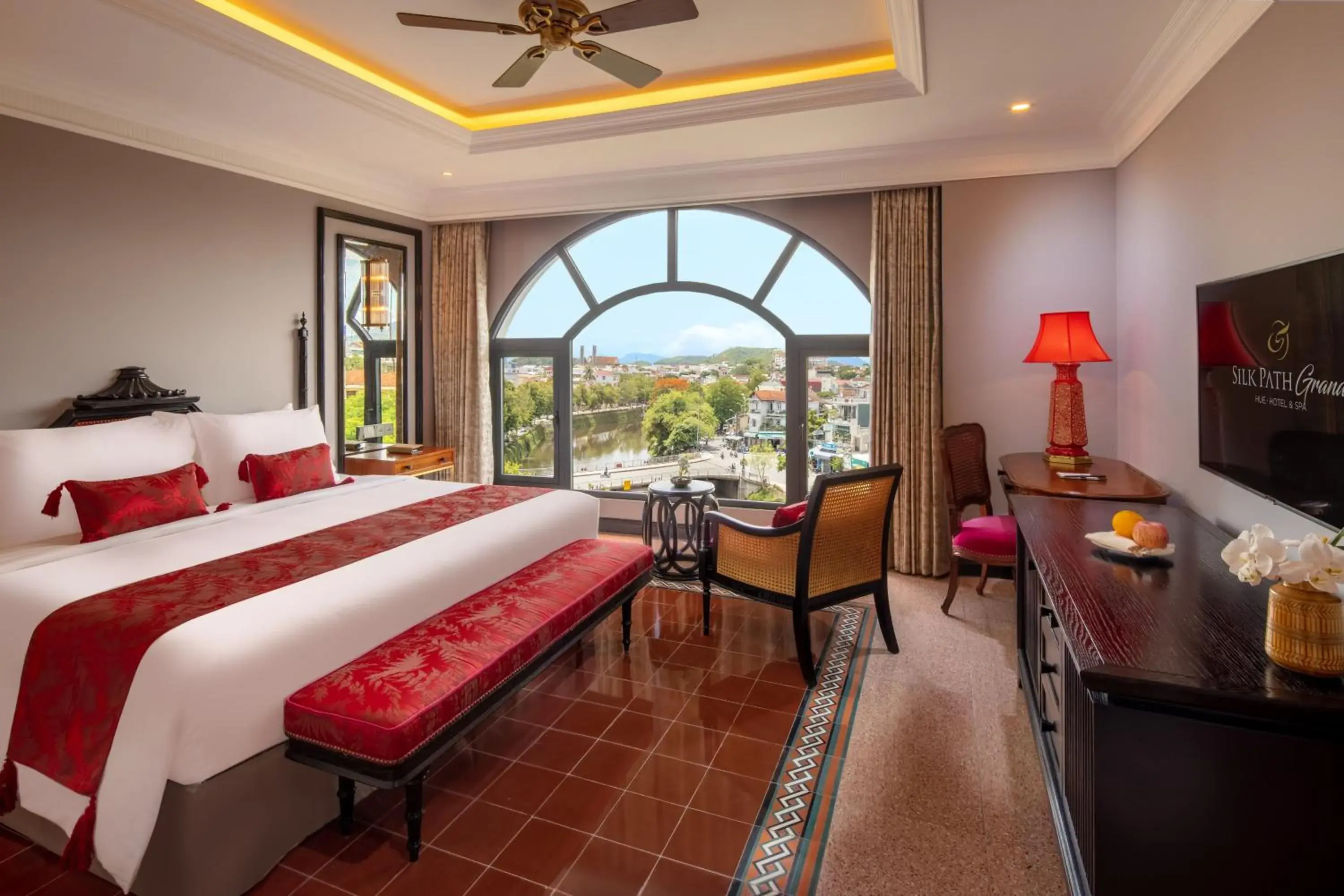 Bedroom, Bed in Silk Path Grand Hue Hotel Bedroom, Bed in Silk Path Grand Hue Hotel