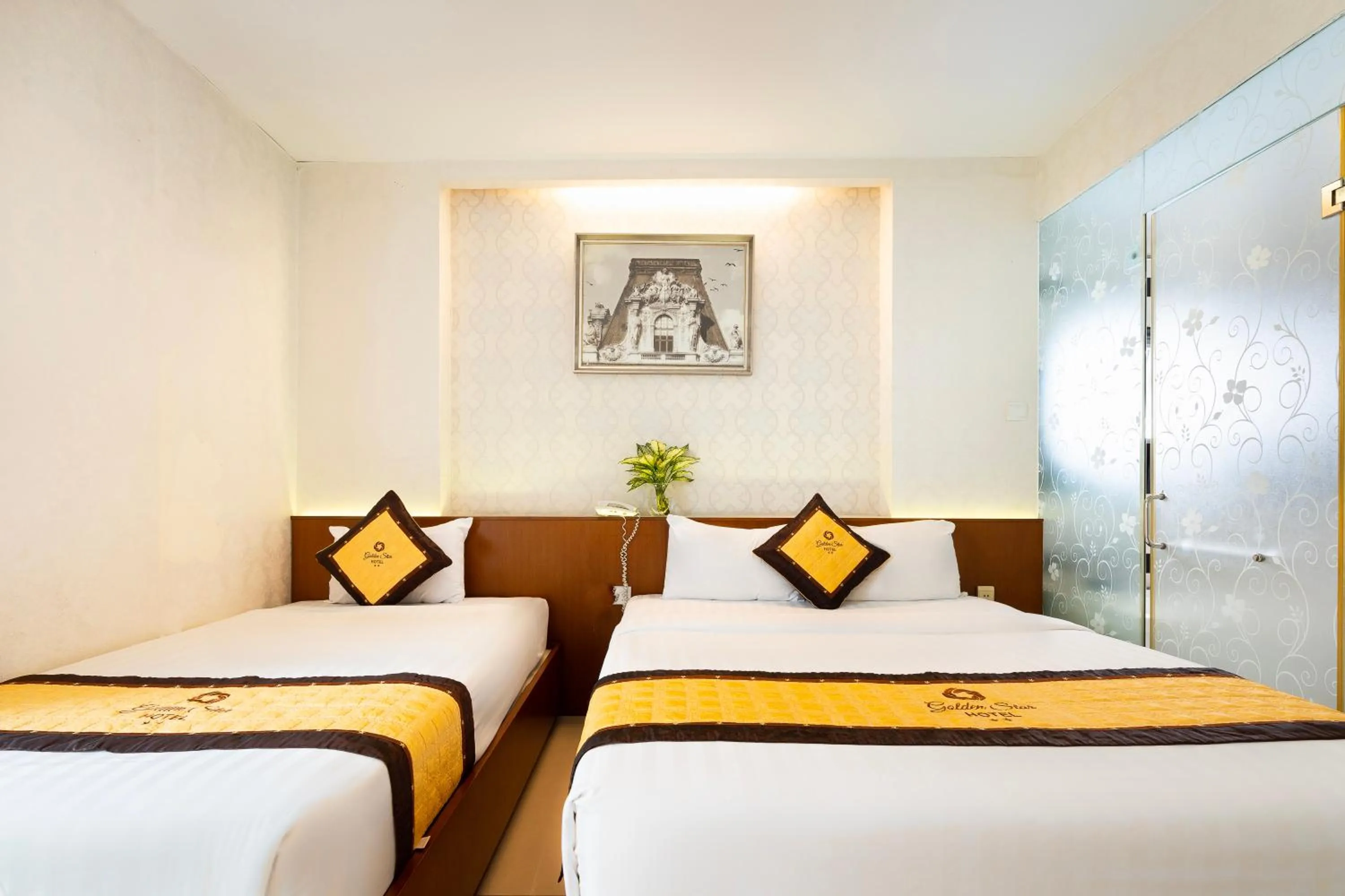 Bed in Golden Star Hotel