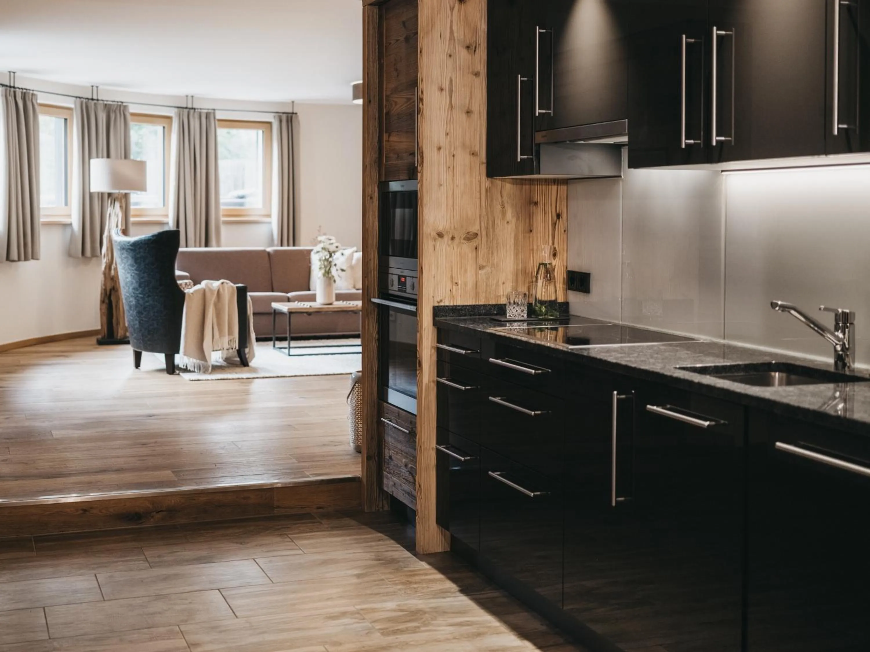 Kitchen or kitchenette in VAYA St Zeno Serfaus