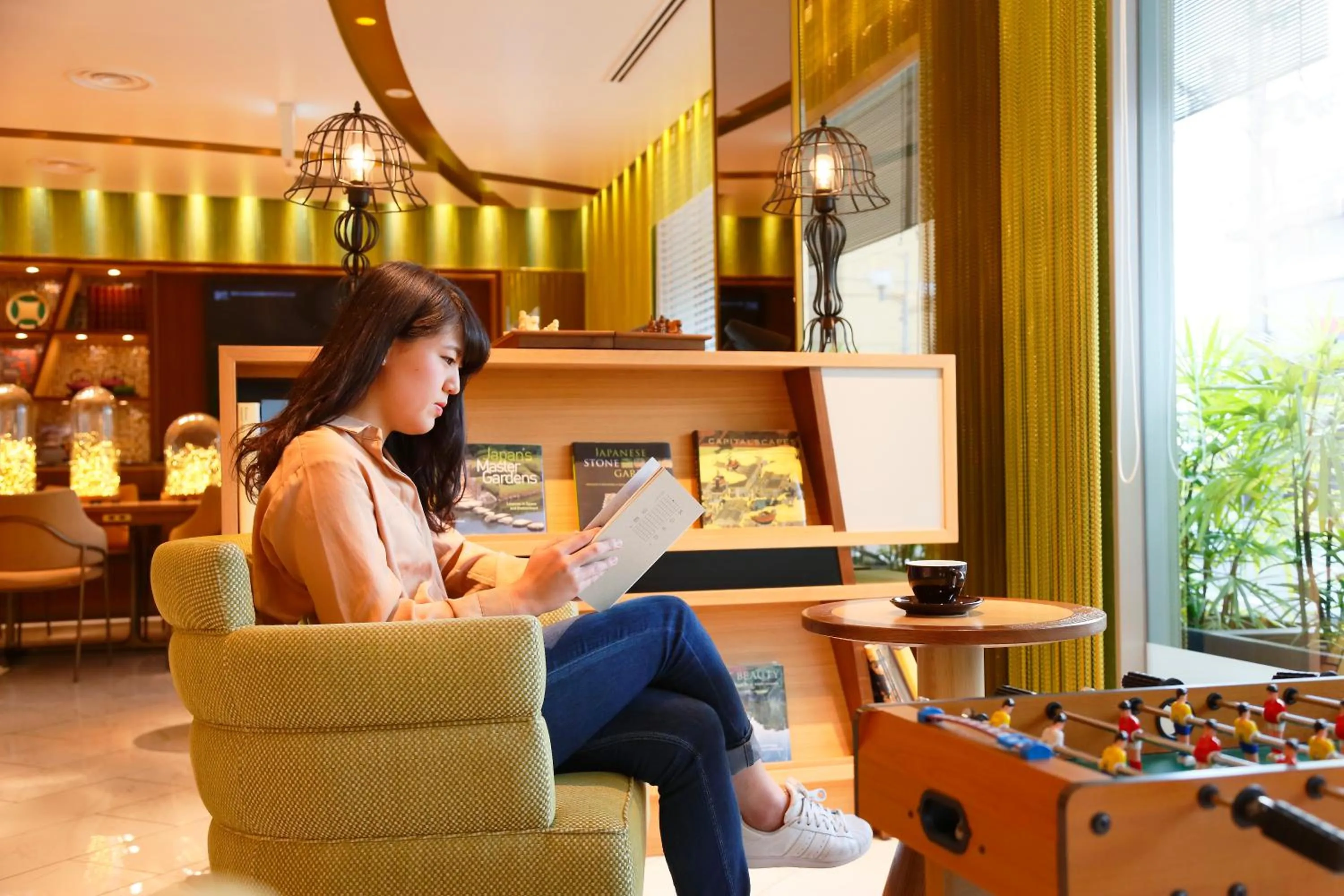 Communal lounge/ TV room in Kyoto Tower Hotel Annex
