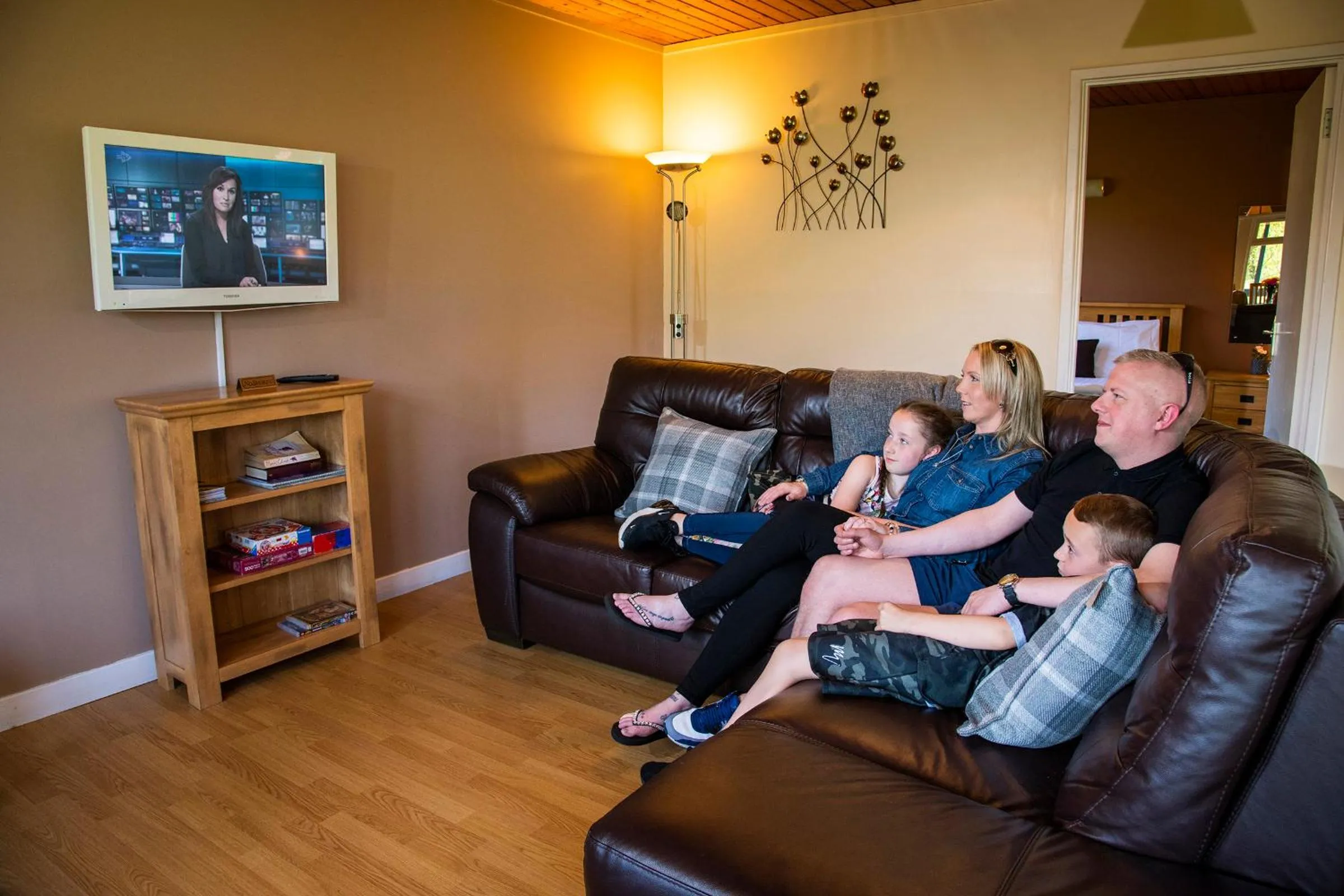 Living room in Logierait Pine Lodges
