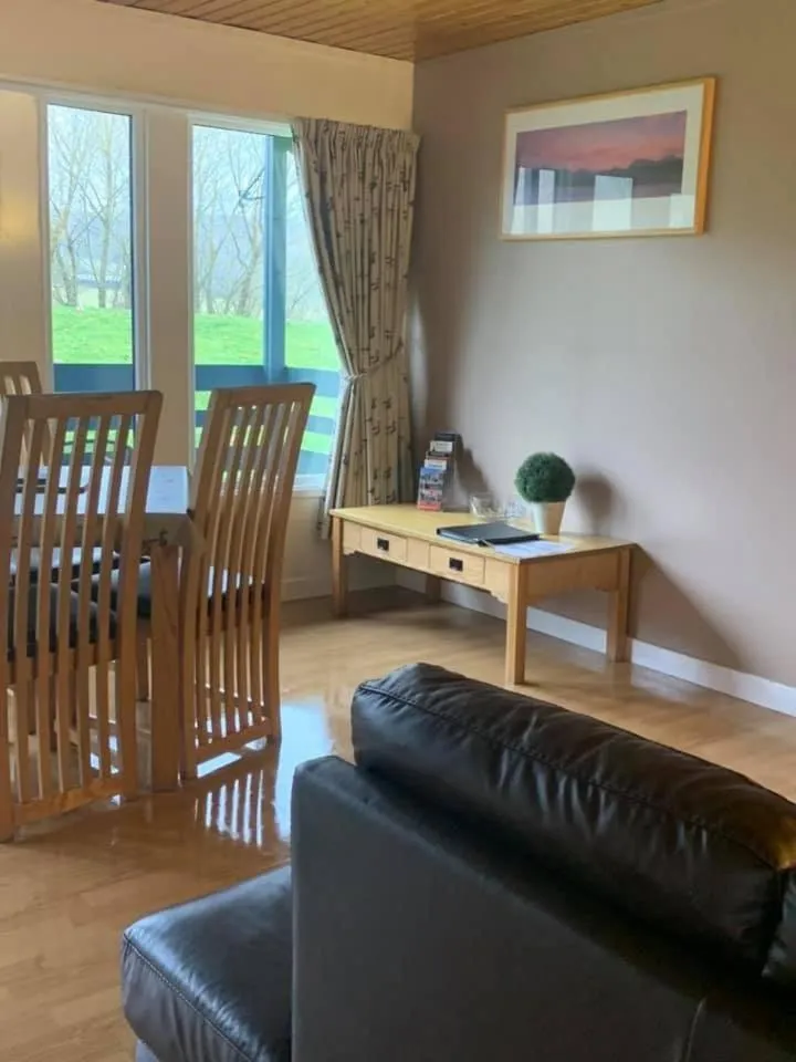 Living room in Logierait Pine Lodges