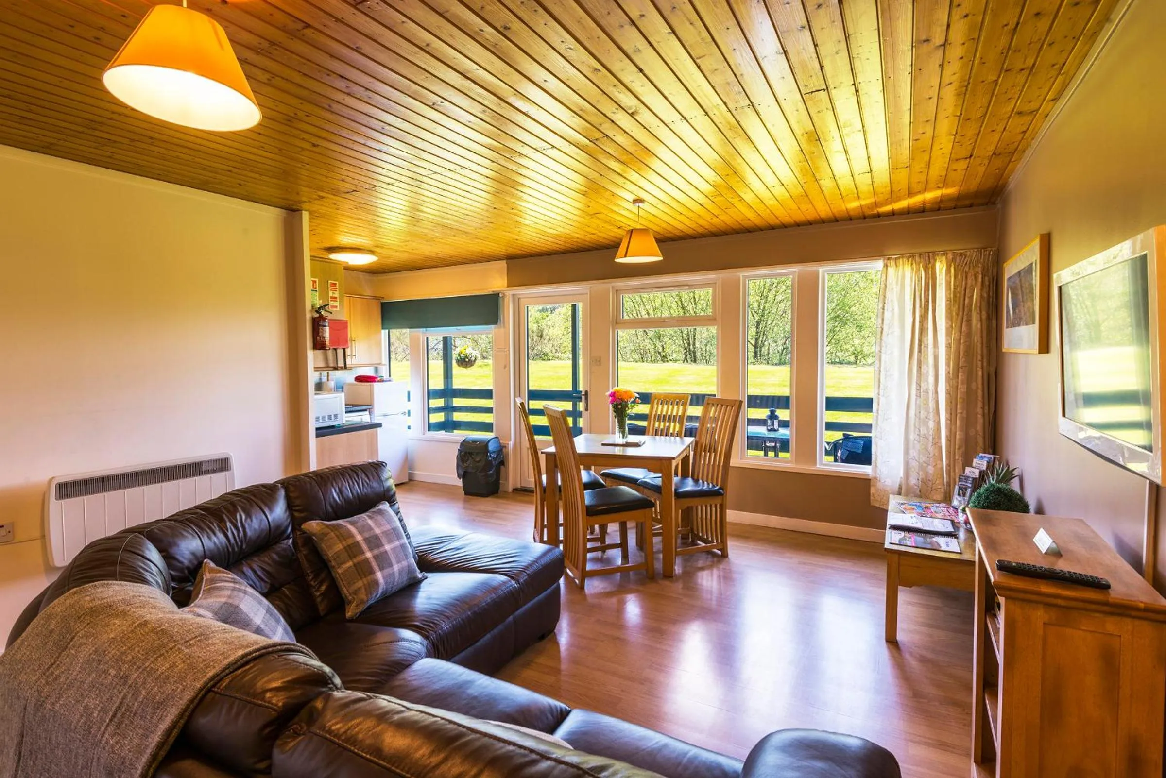 Living room in Logierait Pine Lodges