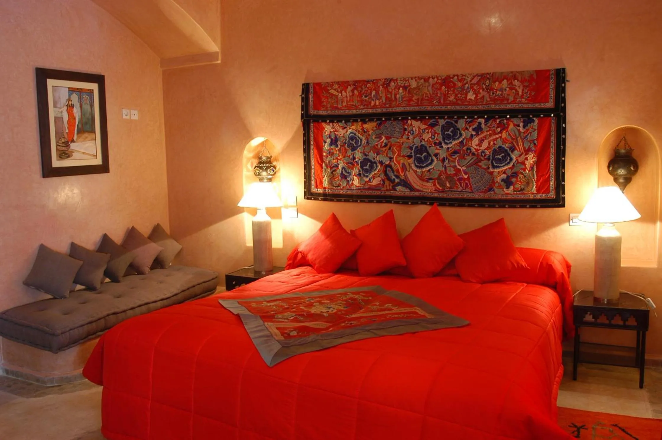 Bed in Riad Shama Suites & Spa