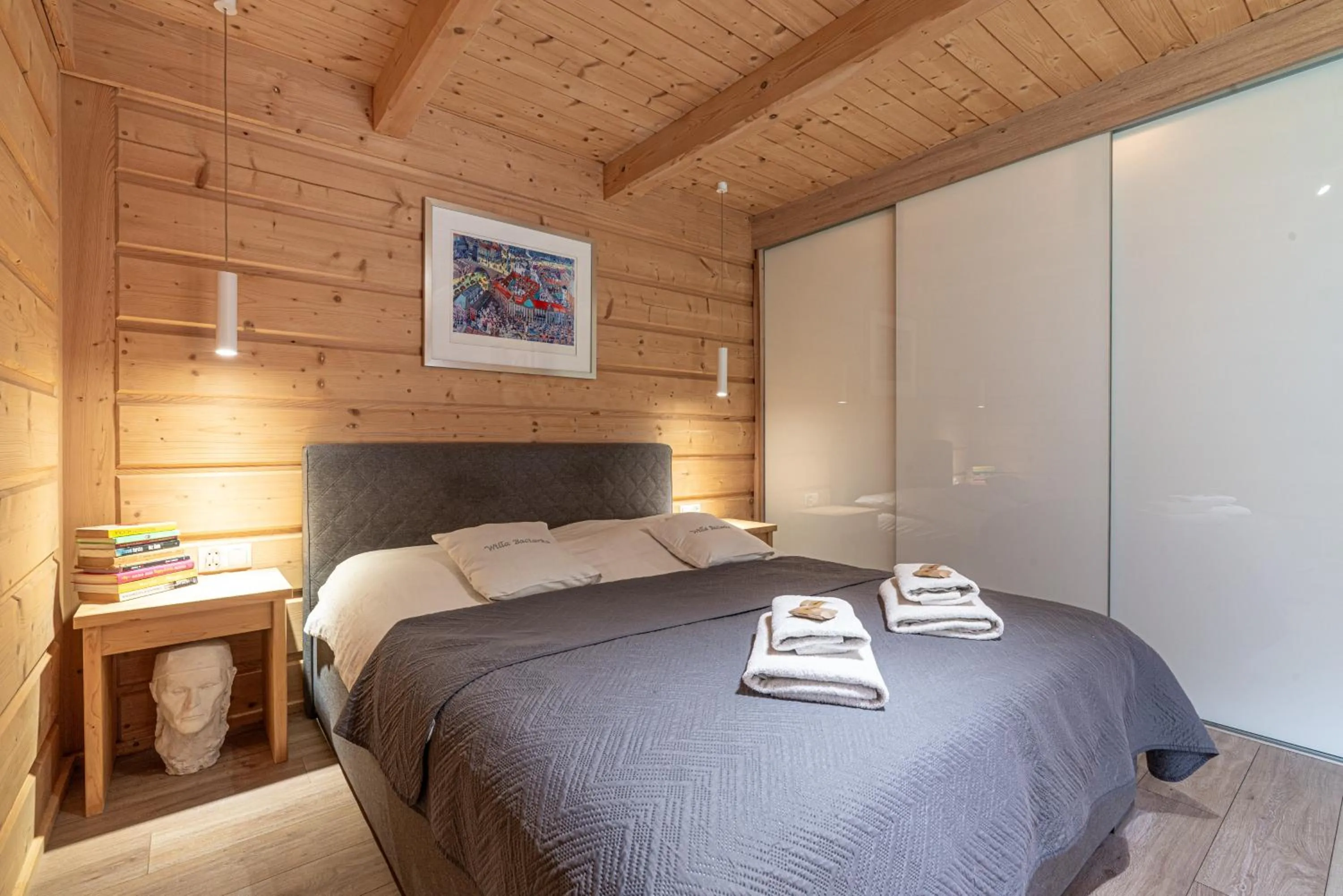 Bed in Willa Baciarka-basen, sauny i jacuzzi