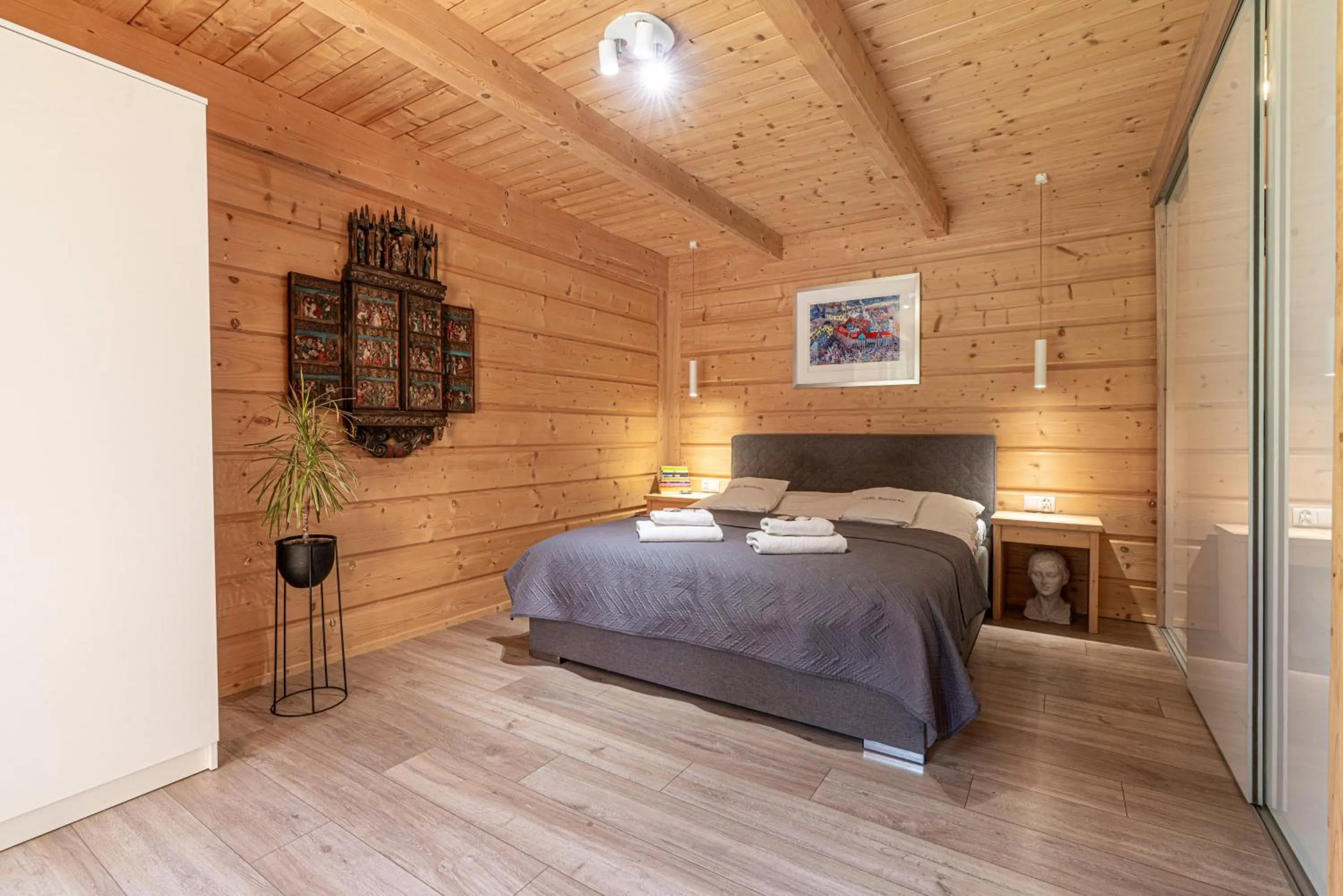 Bed in Willa Baciarka-basen, sauny i jacuzzi