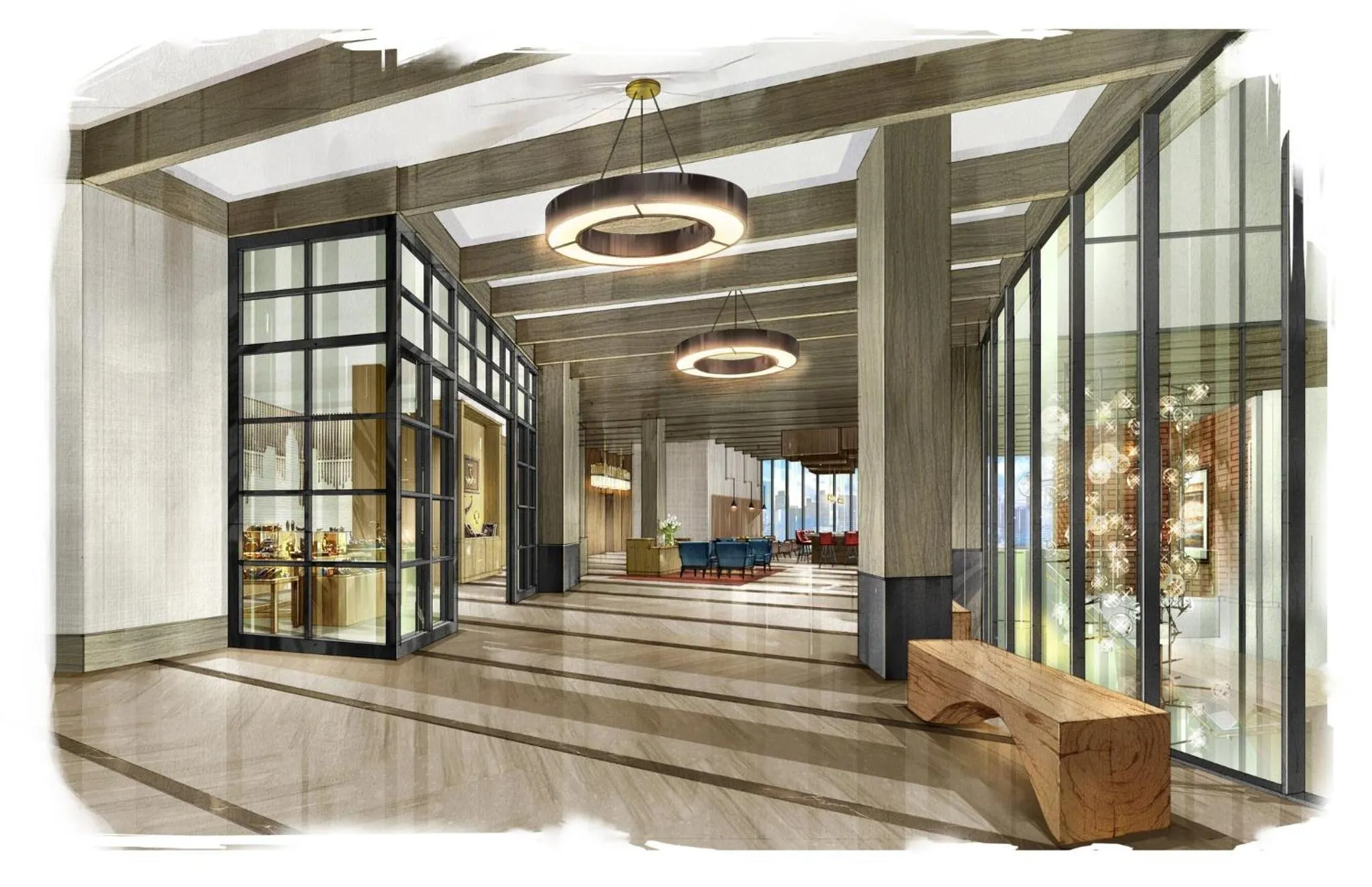 Lobby or reception in Omni Hotel at the Battery Atlanta