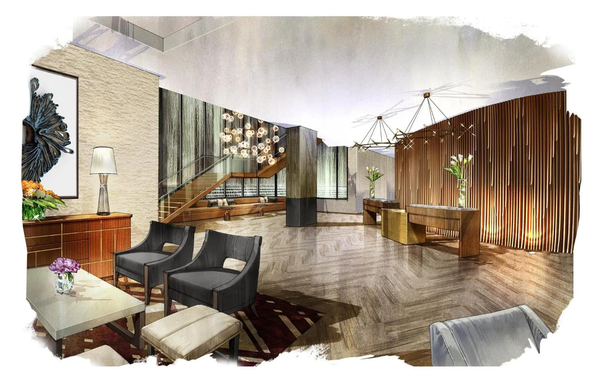 Lobby or reception in Omni Hotel at the Battery Atlanta