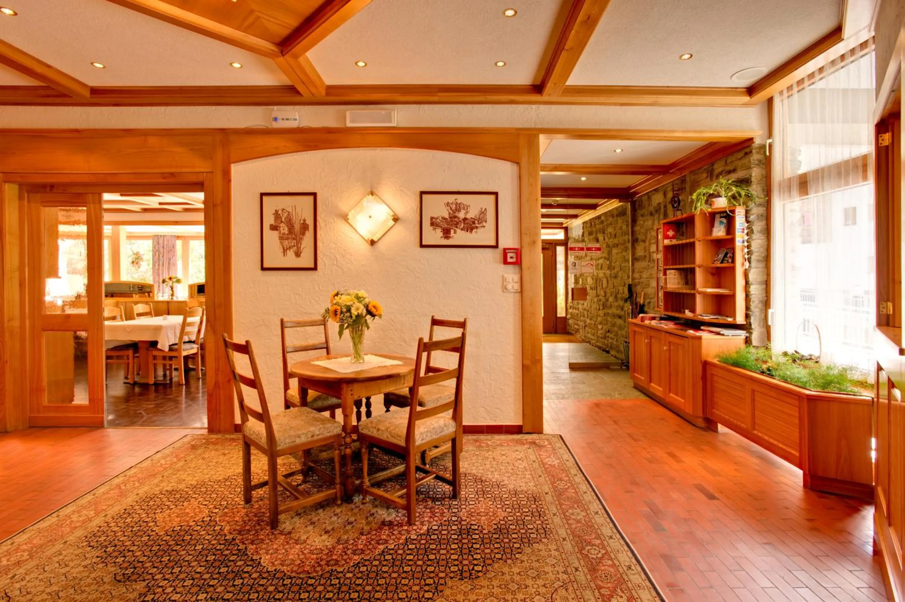 Lobby or reception in Hotel Parnass