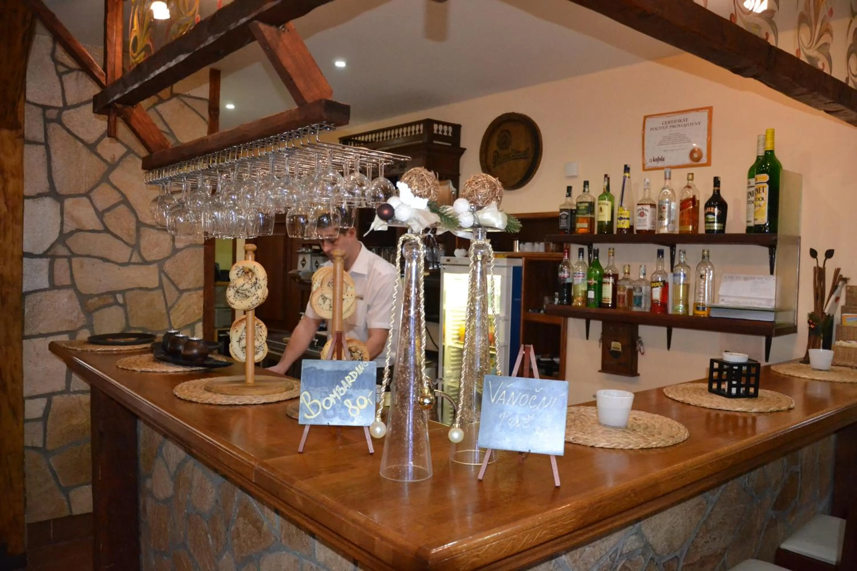 Lounge or bar in Penzion a restaurace Staré Časy