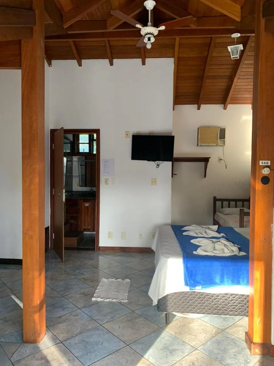 Bed in Pousada Aqui é Para-Ti