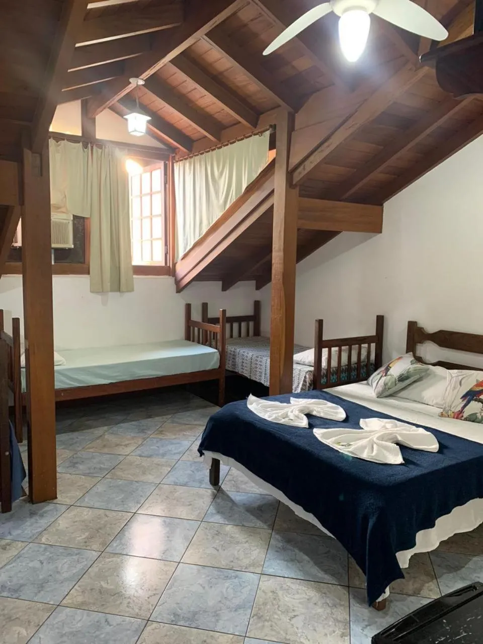 Bed in Pousada Aqui é Para-Ti