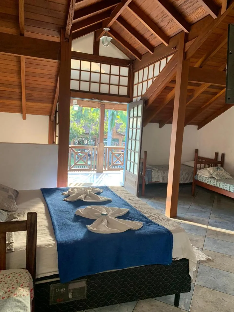 Bed in Pousada Aqui é Para-Ti
