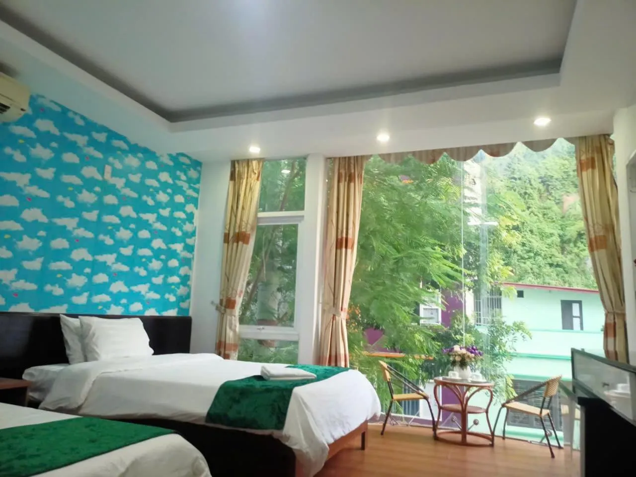 Property building, Bed in catba island hotel
