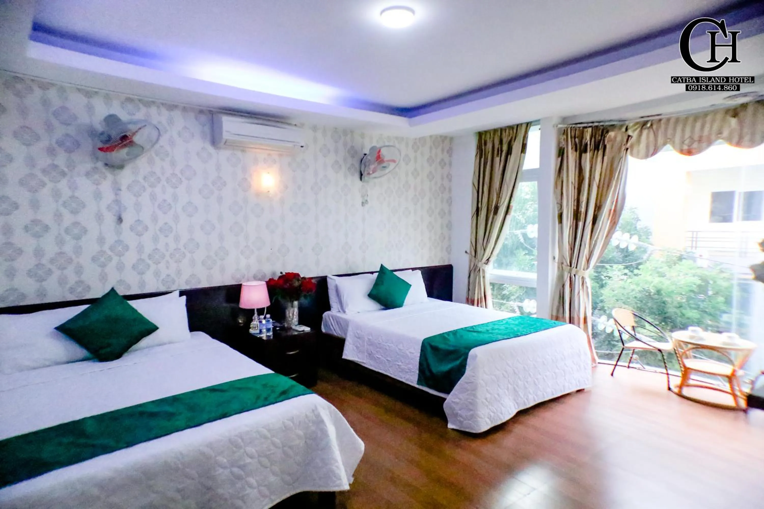 Bed in catba island hotel