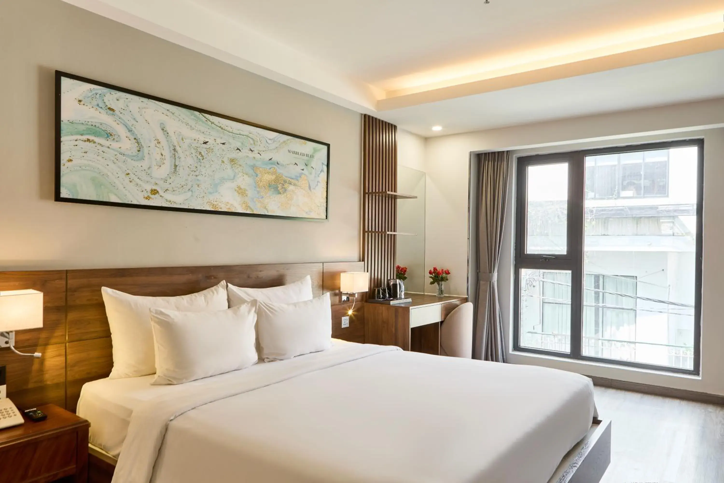 Premier Double With Window, Alley View, Free Afternoon Tea in Central Park Saigon Hotel Premier Double With Window, Alley View, Free Afternoon Tea in Central Park Saigon Hotel