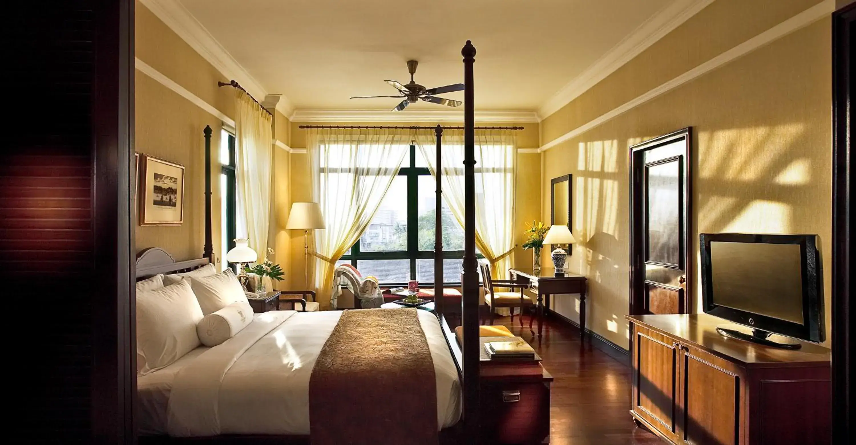 Photo of the whole room, Bed in The Majestic Malacca Hotel - Small Luxury Hotels of the World Photo of the whole room, Bed in The Majestic Malacca Hotel - Small Luxury Hotels of the World