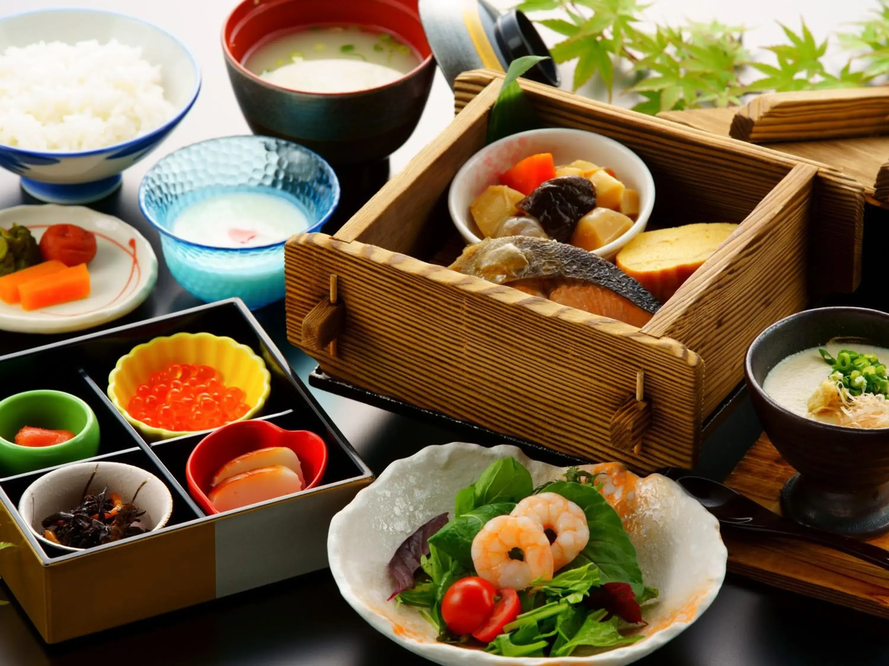 Asian breakfast in Tenku Yubo Seikaiso Asian breakfast in Tenku Yubo Seikaiso