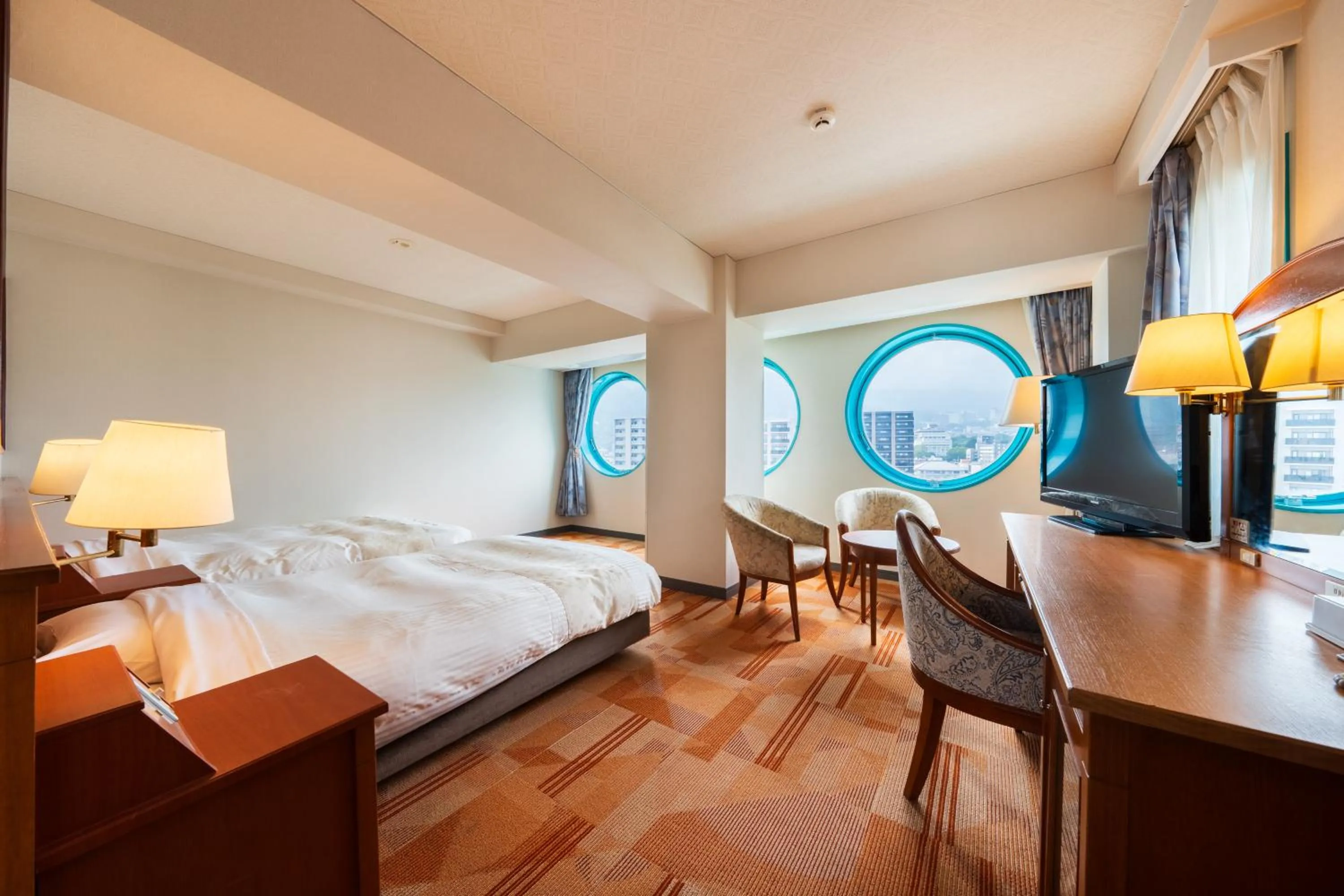 Photo of the whole room, Bed in Hotel Seawave Beppu