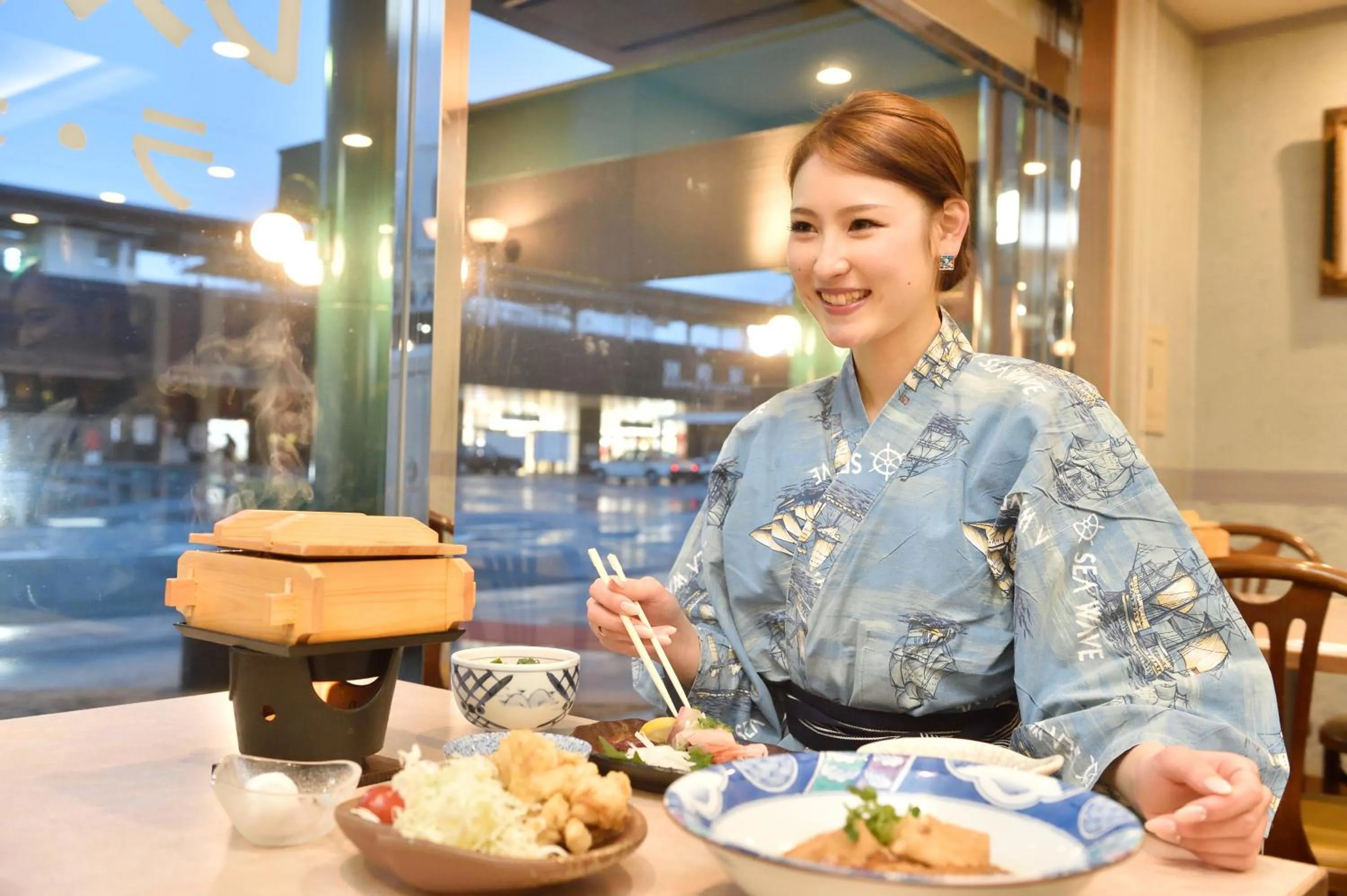 Dinner in Hotel Seawave Beppu