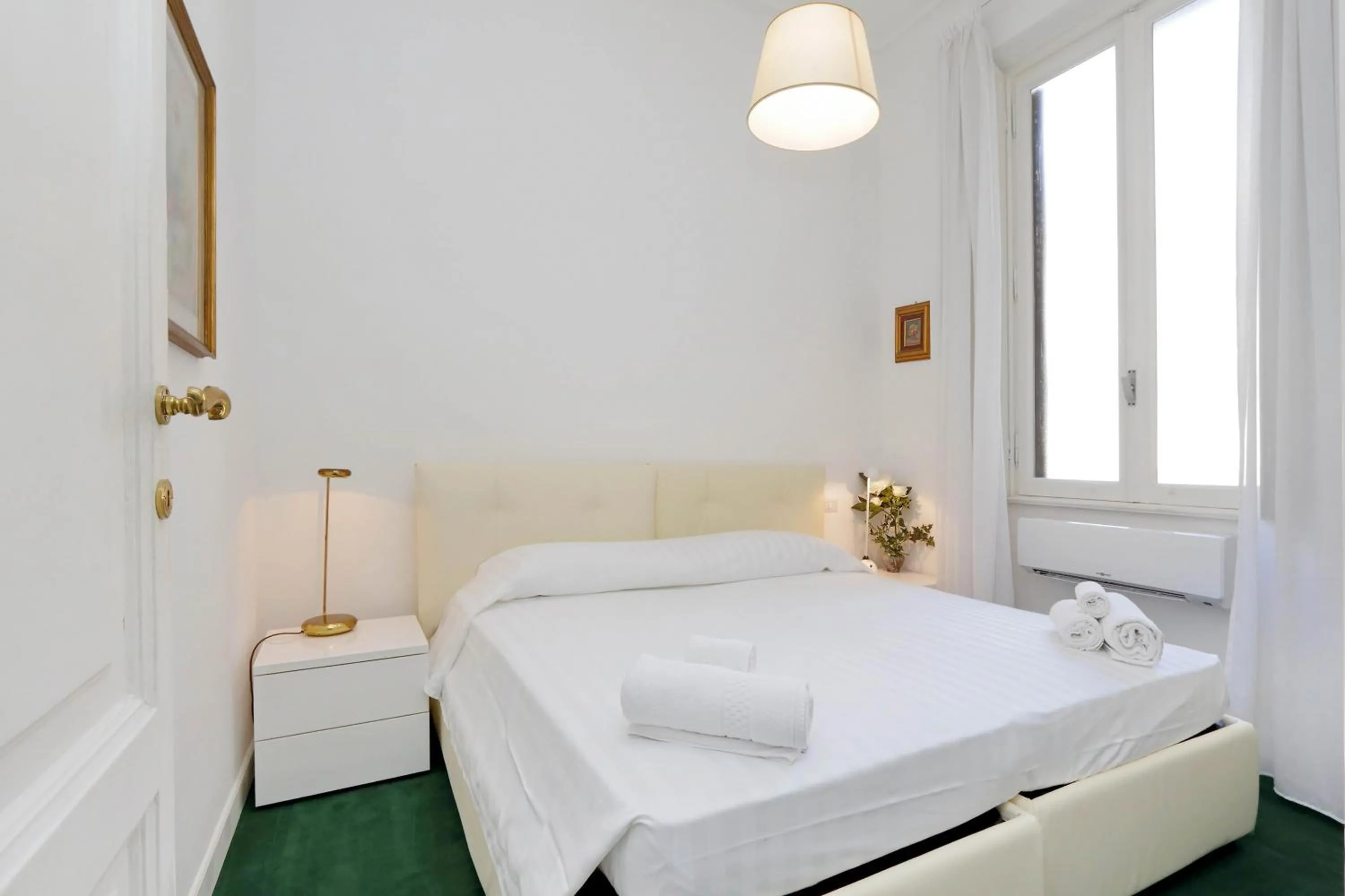 Bedroom, Bed in Prestigious Apartment Via Veneto