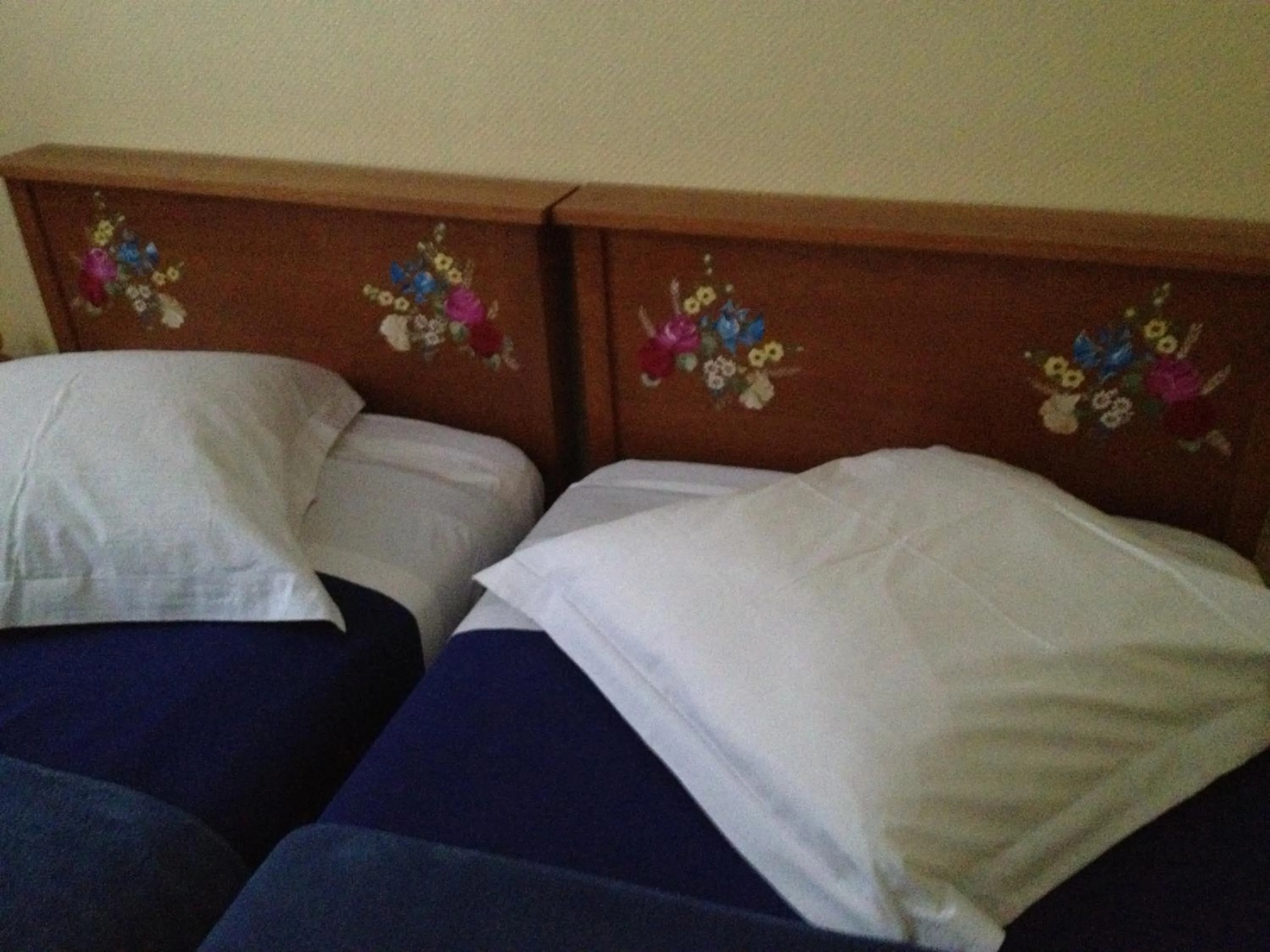 Decorative detail, Bed in Hôtel Restaurant Wolf