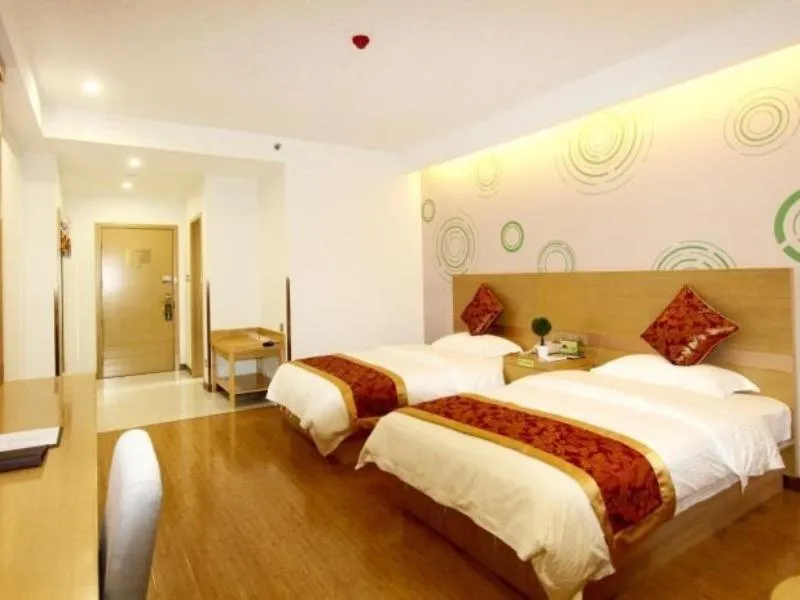 Bed in GreenTree Inn Zhejiang Jiaxing Xiuzhou District Wangjiangjin Town Business Hotel