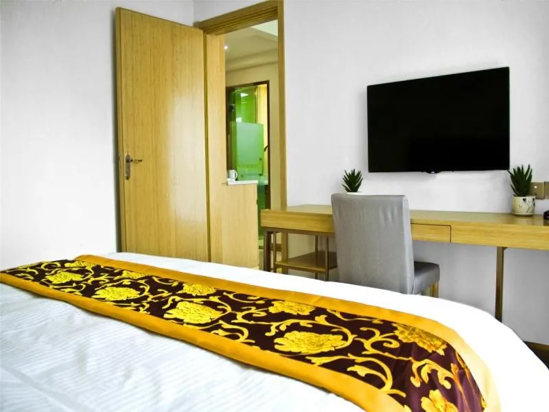 Bed in GreenTree Inn Jiangsu Wuxi Beitang District Xinsheng Express Hotel