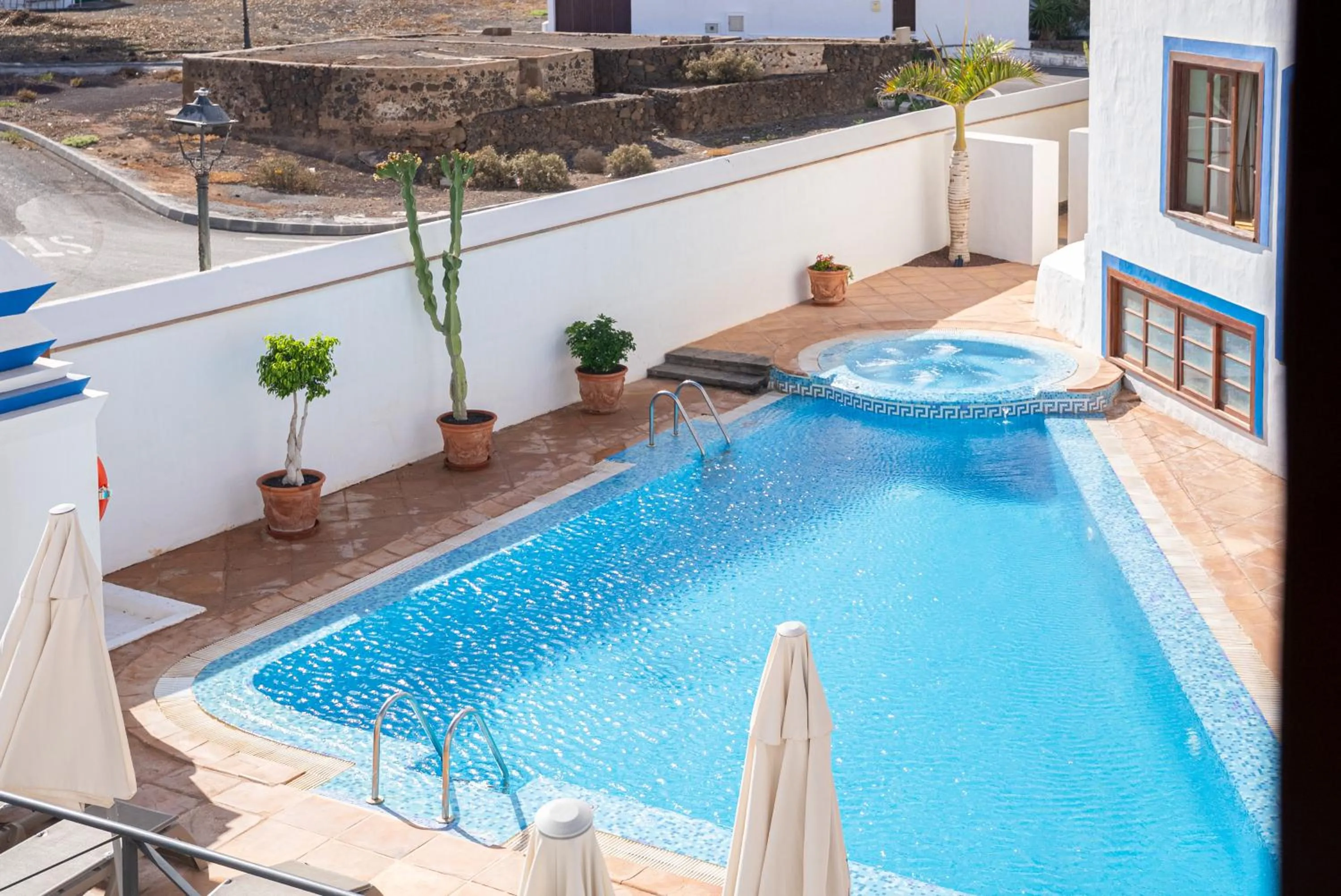 Pool view in La Casona de Yaiza I Hotel Emblematico