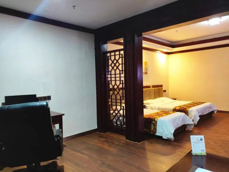 Bed in GreenTree Alliance Gansu Wuwei Commercial Pedestrian Street Hotel