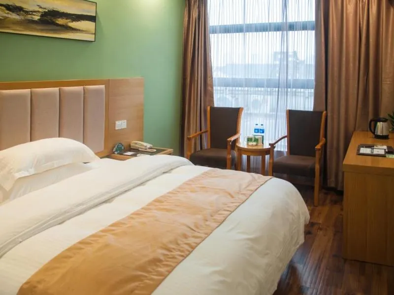 Bed in GreenTree Inn Suzhou Industrial Park Shengpu Town Xinsheng Road Express Hotel