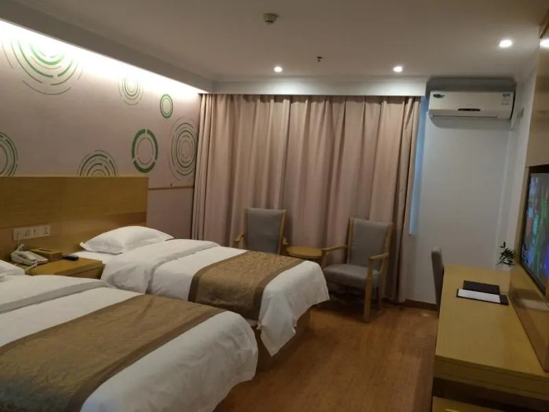 Bed in GreenTree Inn Huangshan Xiuning County Qiyun Mountain Business Hotel