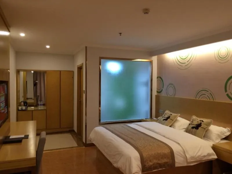Bed in GreenTree Inn Huangshan Xiuning County Qiyun Mountain Business Hotel