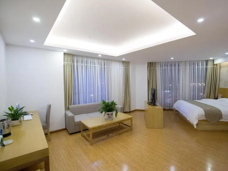 Bed in GreenTree Inn Hefei Feixi County South Jinzhai Road Jinyun International Business Hotel