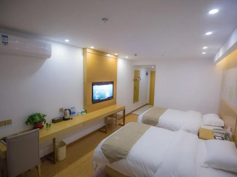 Bed in GreenTree Inn Hefei Feixi County South Jinzhai Road Jinyun International Business Hotel
