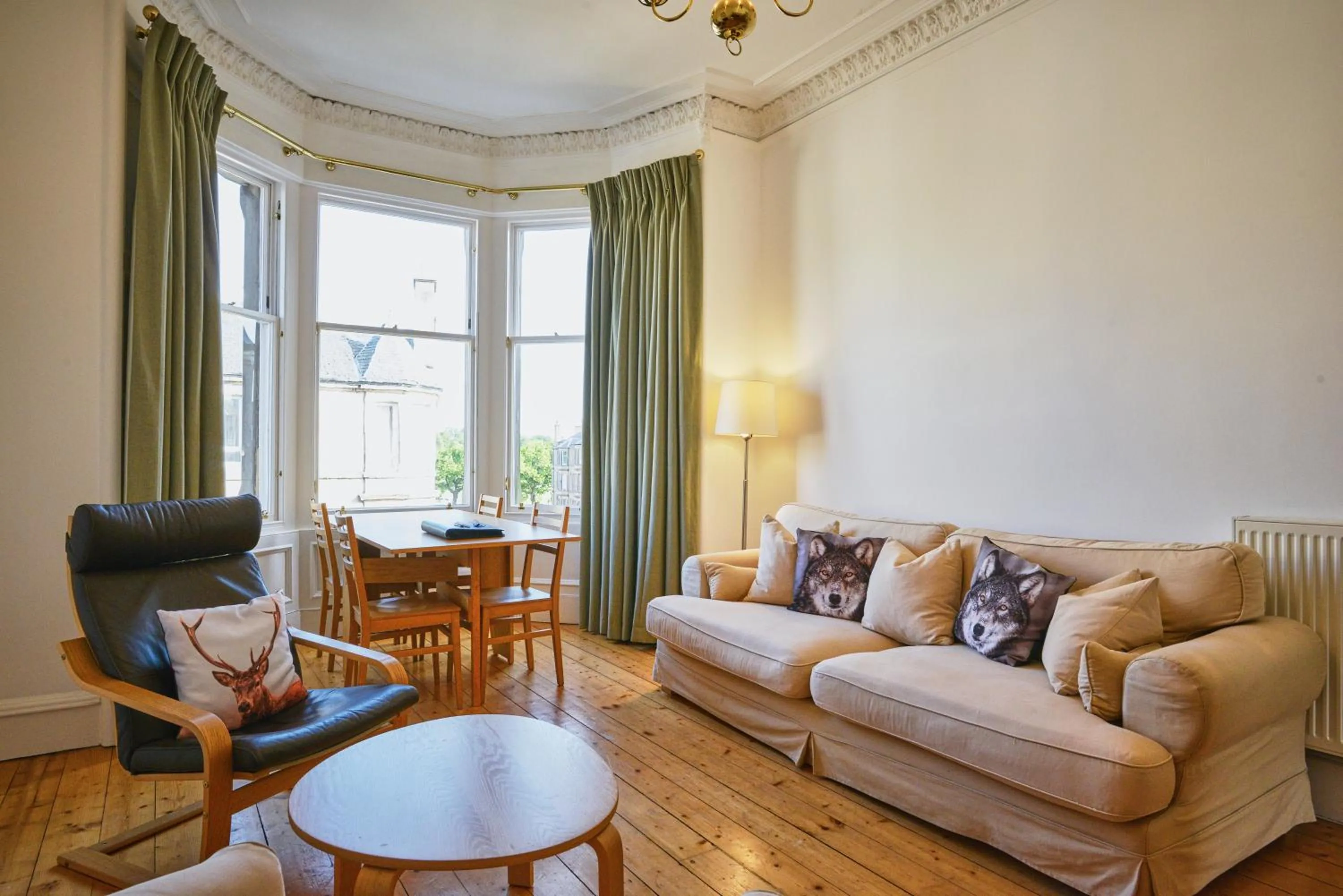 Living room in Comely Bank Apartment