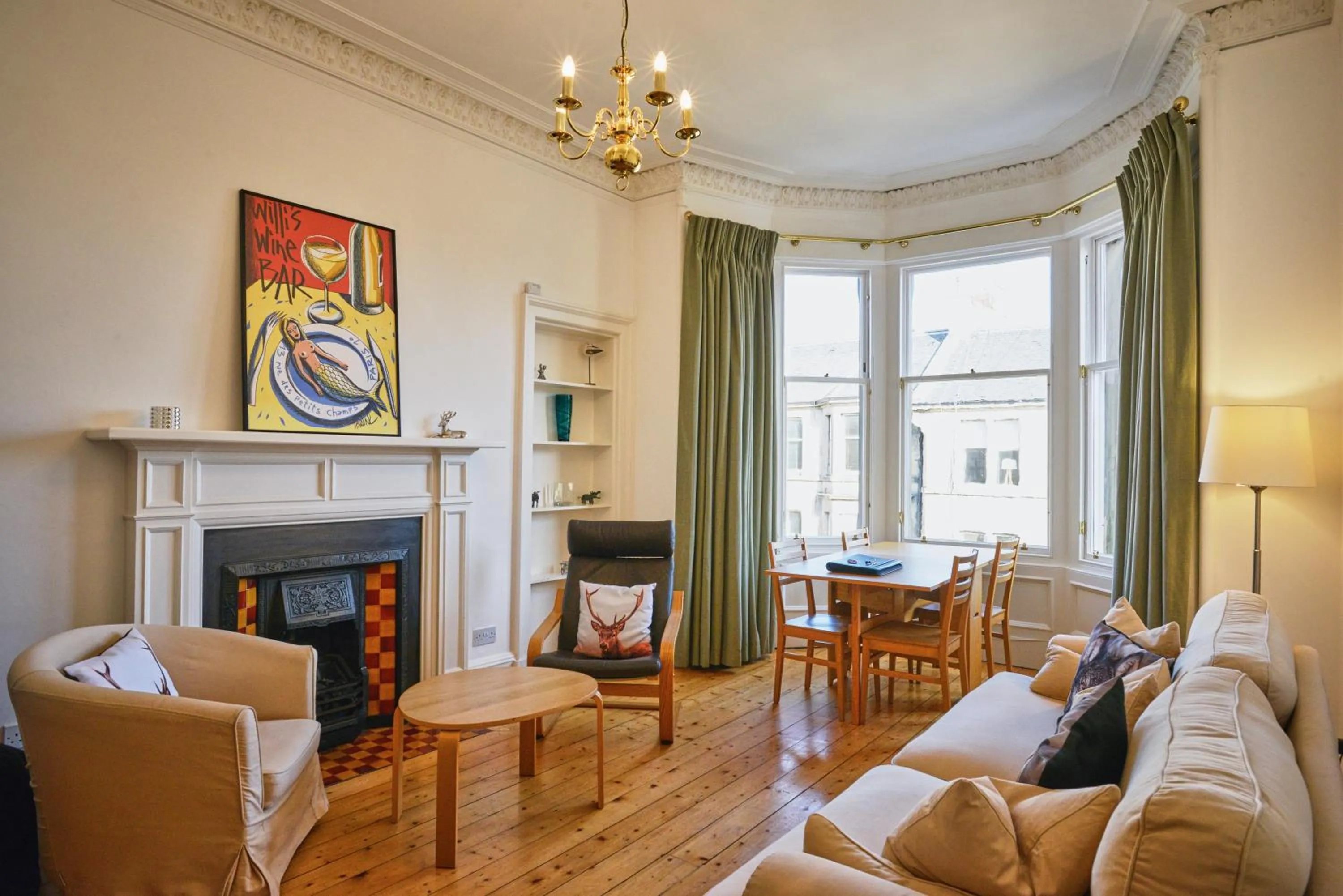 Living room in Comely Bank Apartment