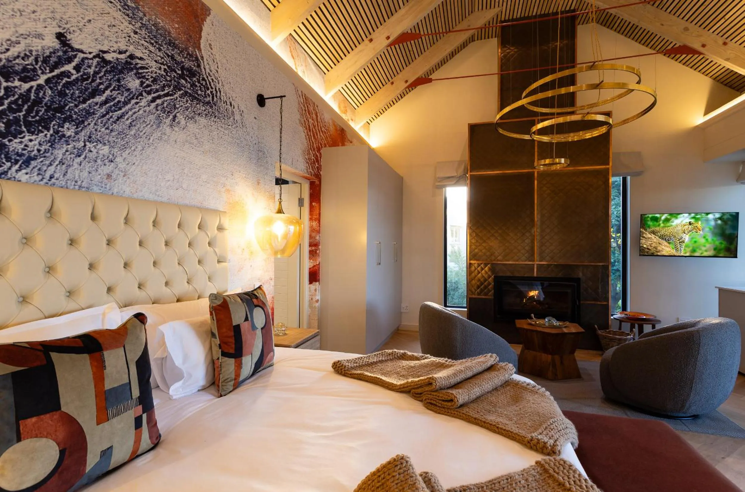 Bed in Kunjani Villas & Wines