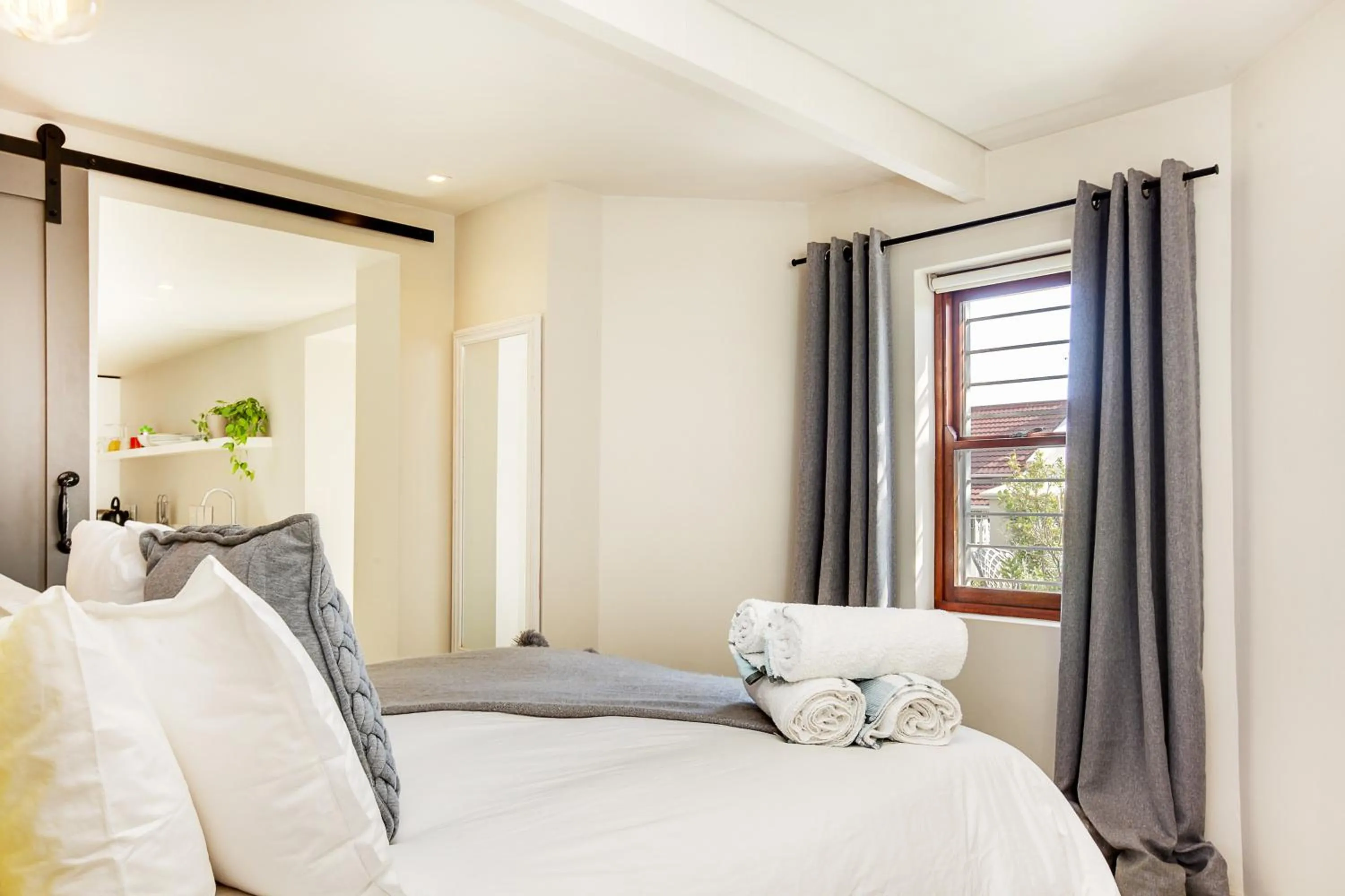 Bedroom, Bed in Cheviot Place Garden Apartment with Private Entrance
