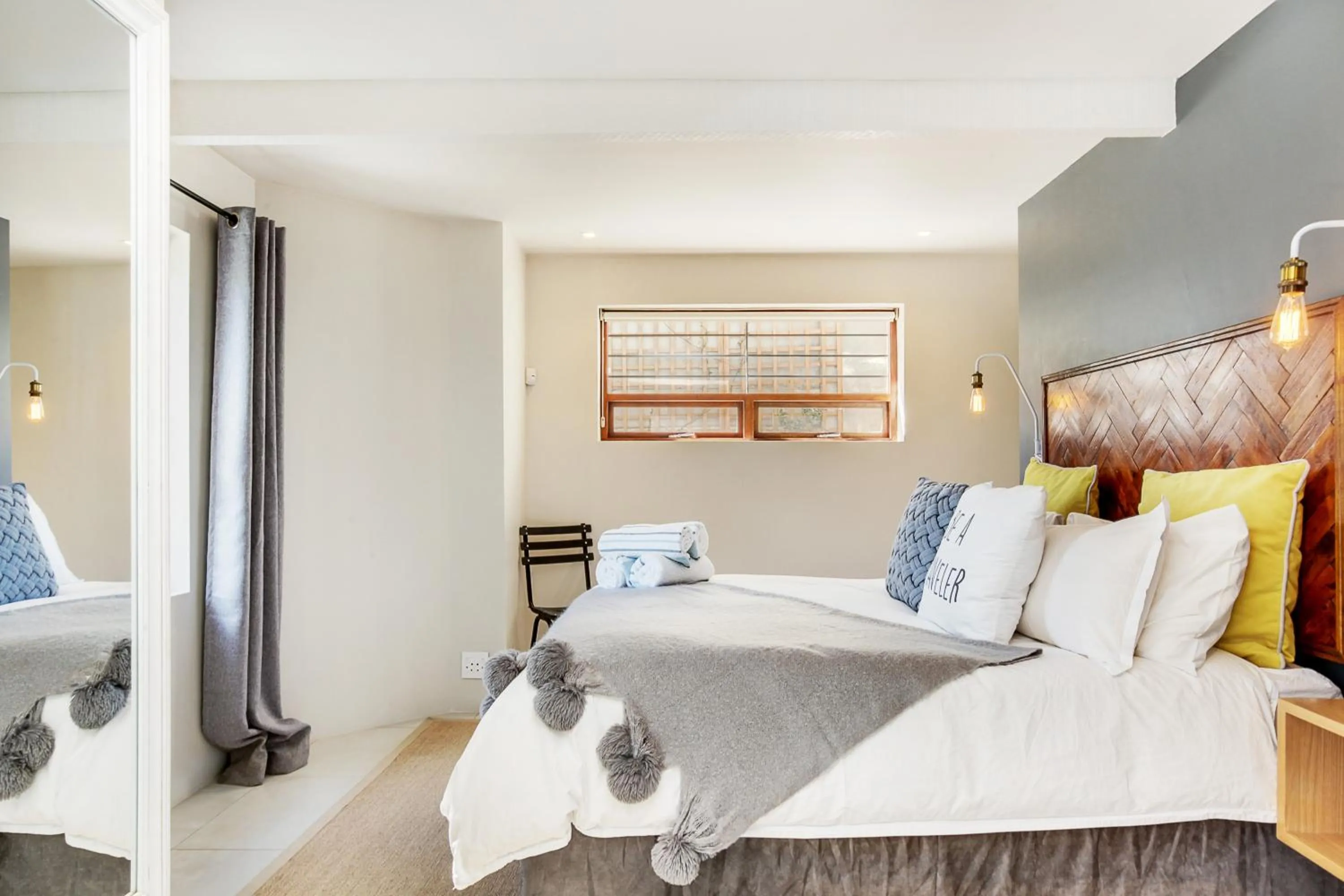 Bedroom, Bed in Cheviot Place Garden Apartment with Private Entrance