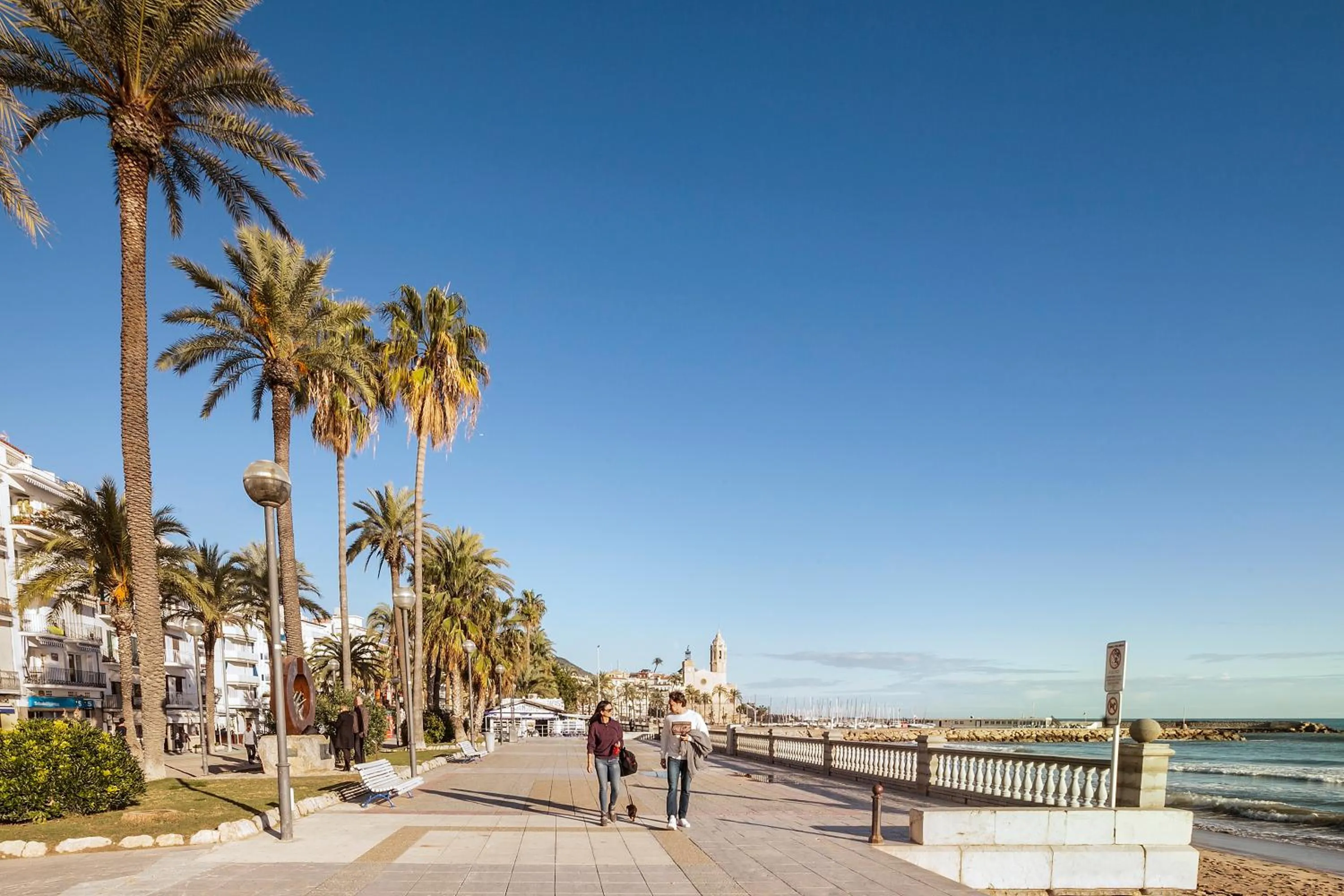 Beach in Sitges Group Calm Beach