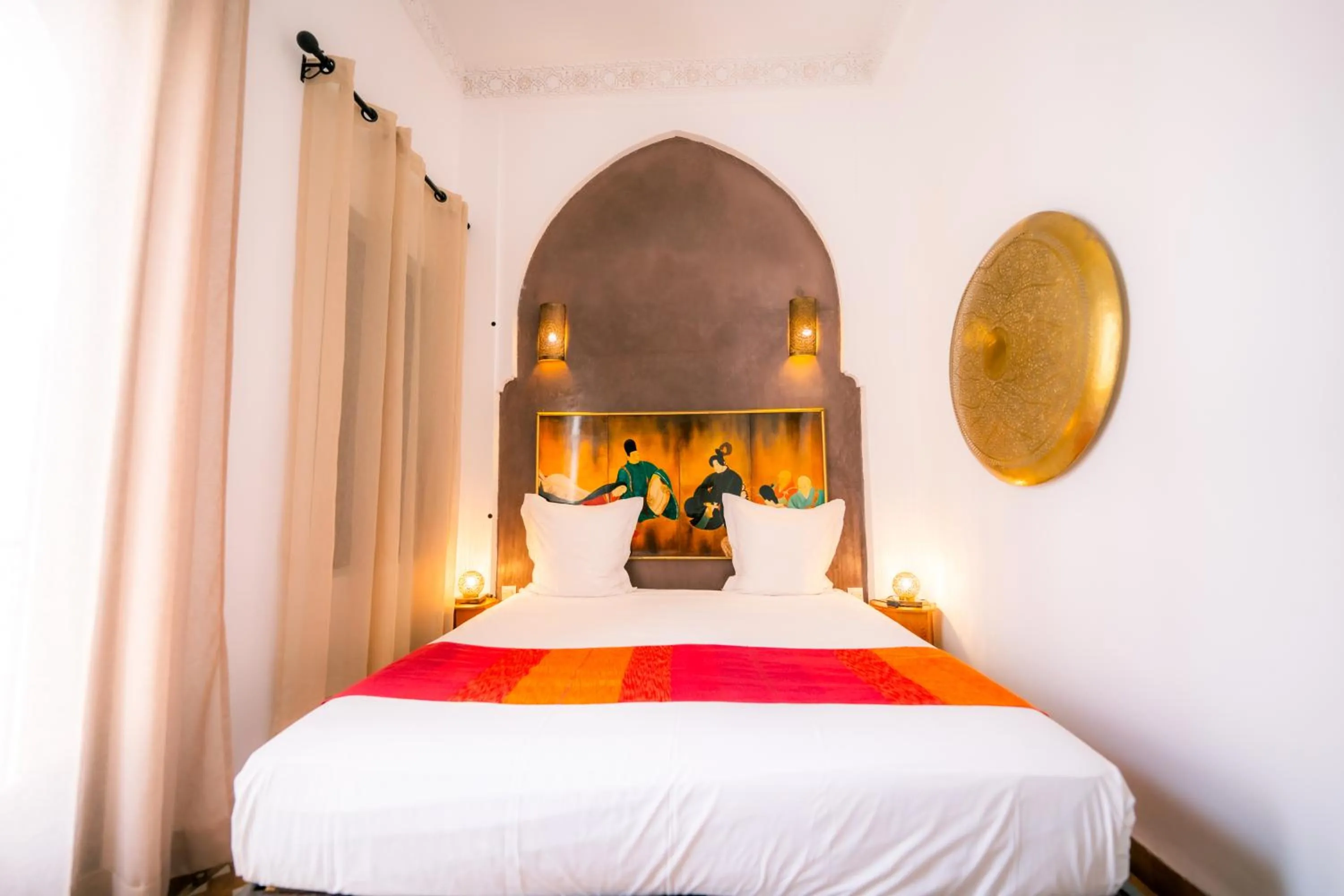 Bed in Riad Dar Massai